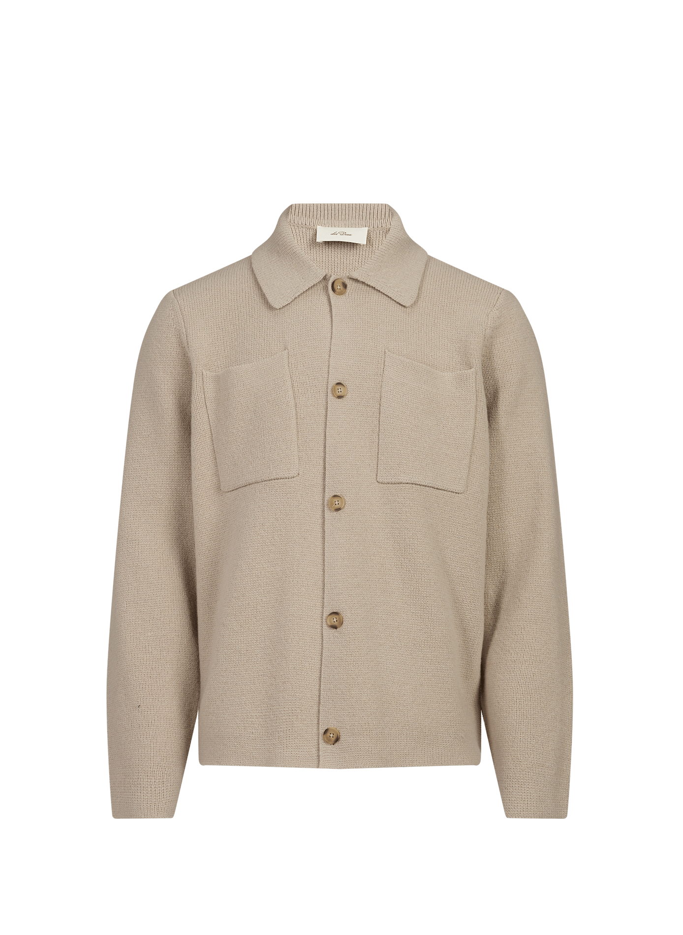 Gerade geschnittener Woll-Cardigan mit Knopfleiste  Light sand