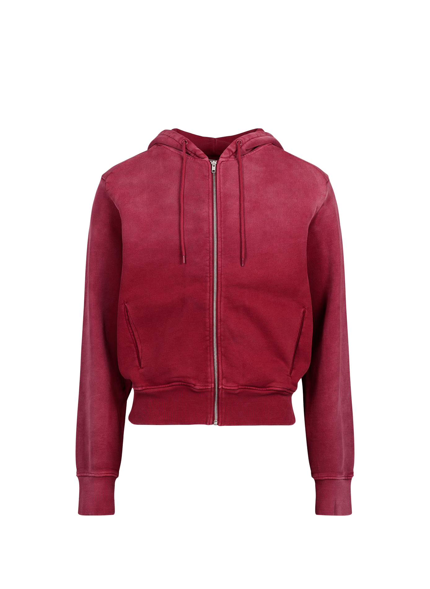 Sweatshirt zippé droit en coton ENTIRE STUDIOS Rouge