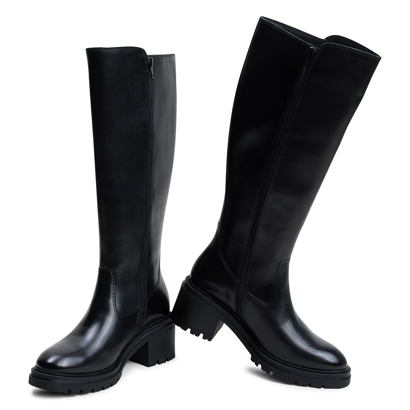 Bottes en cuir attitude JONAK Noir