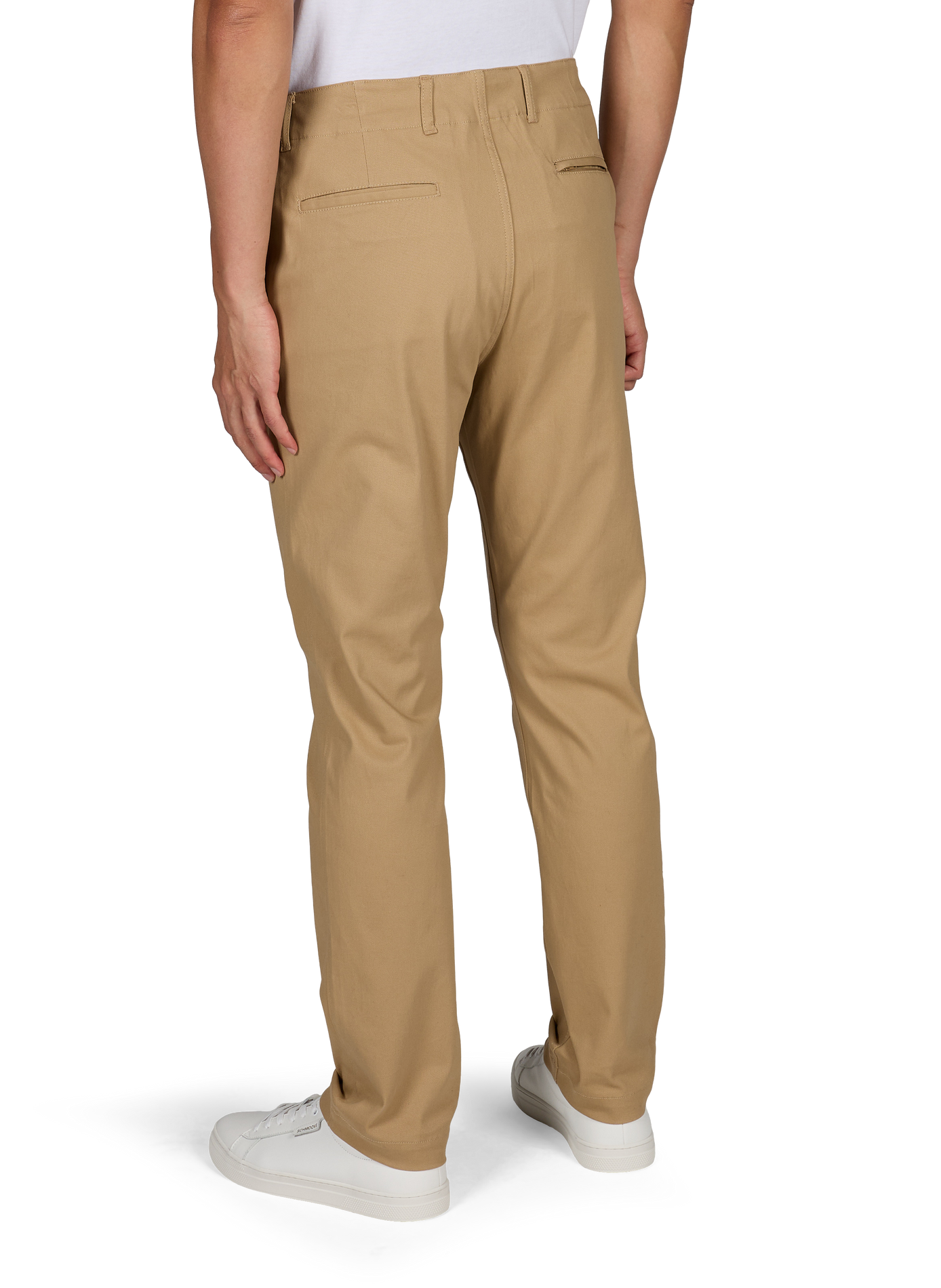 Pantalon chino droit en coton mélangé AU PRINTEMPS PARIS Beige