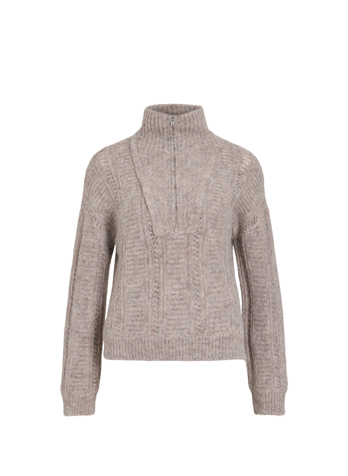 Pull oversize col camionneur VILA Beige