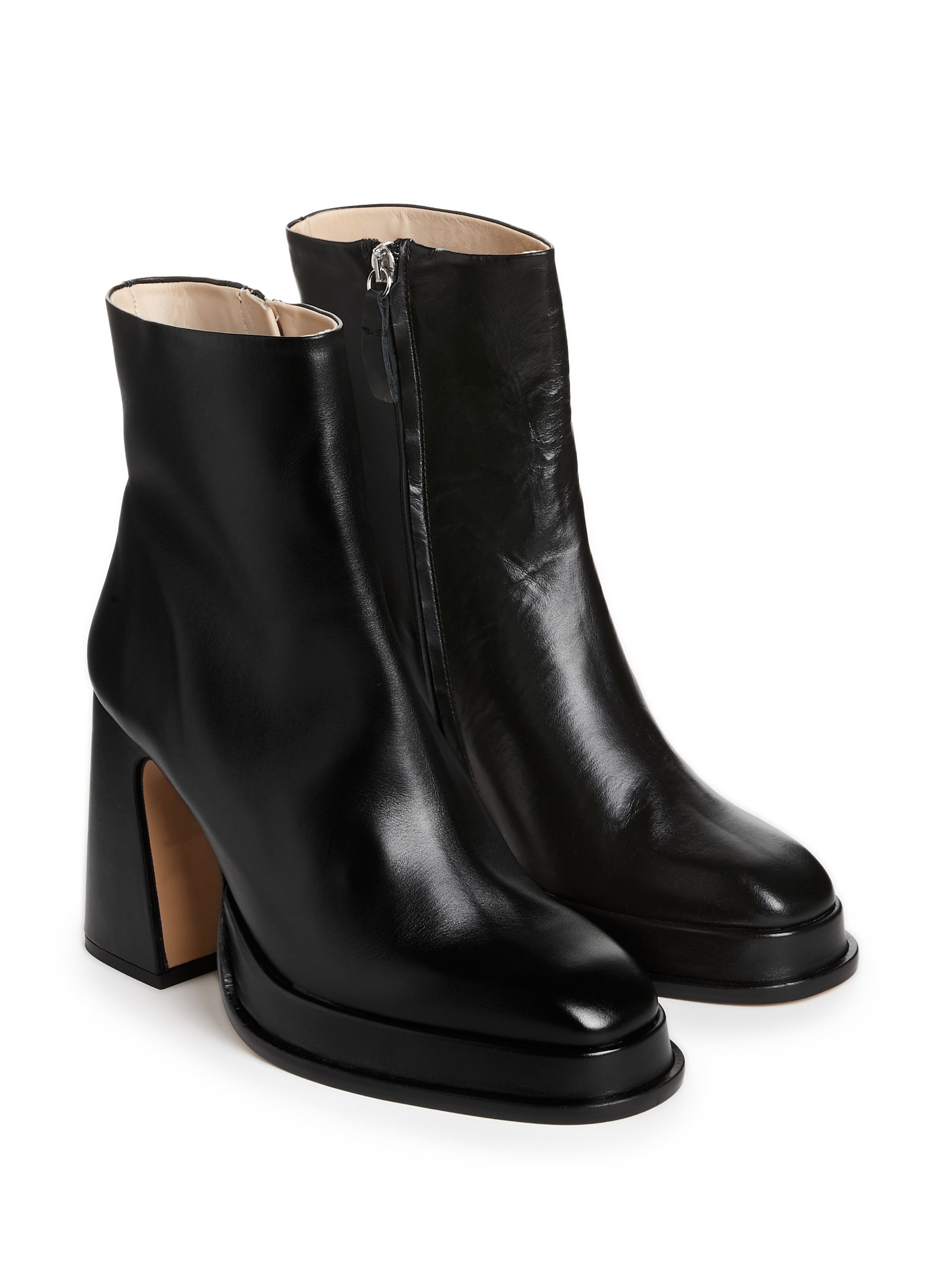 Bottines Chueca en cuir SOULIERS MARTINEZ Noir