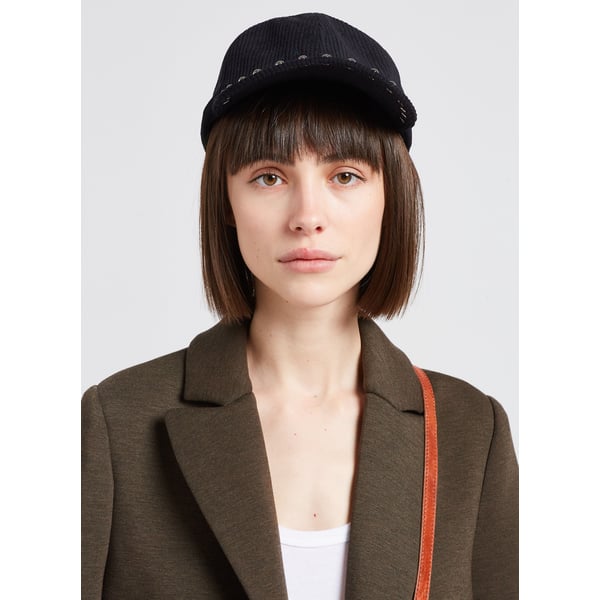 Casquette en velours côtelé