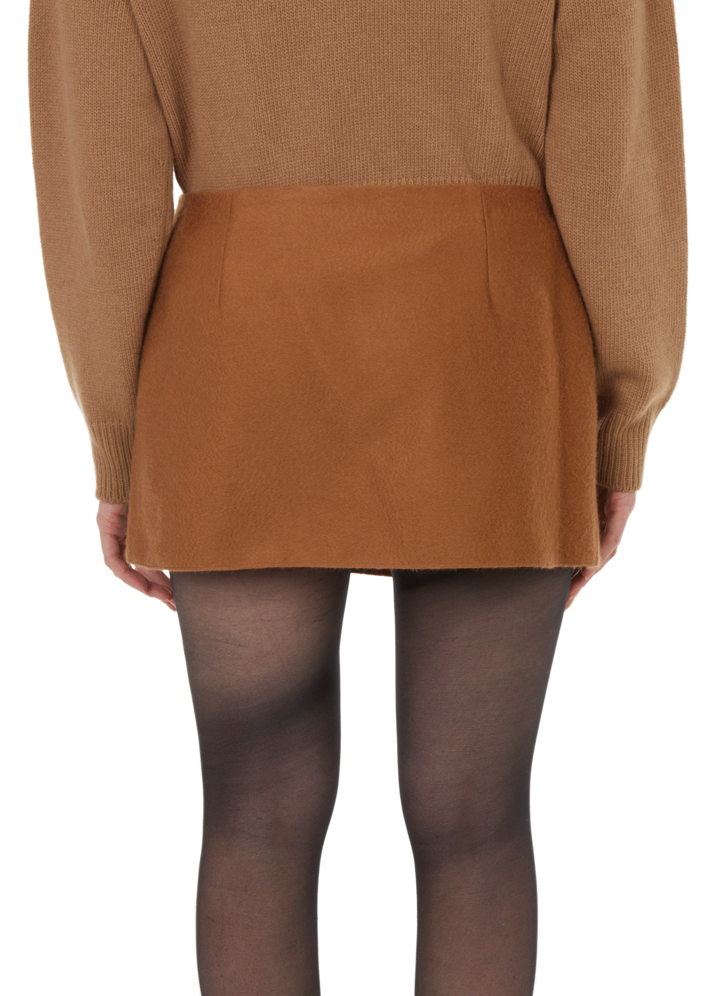 Cashmere mini skirt PRADA Brown