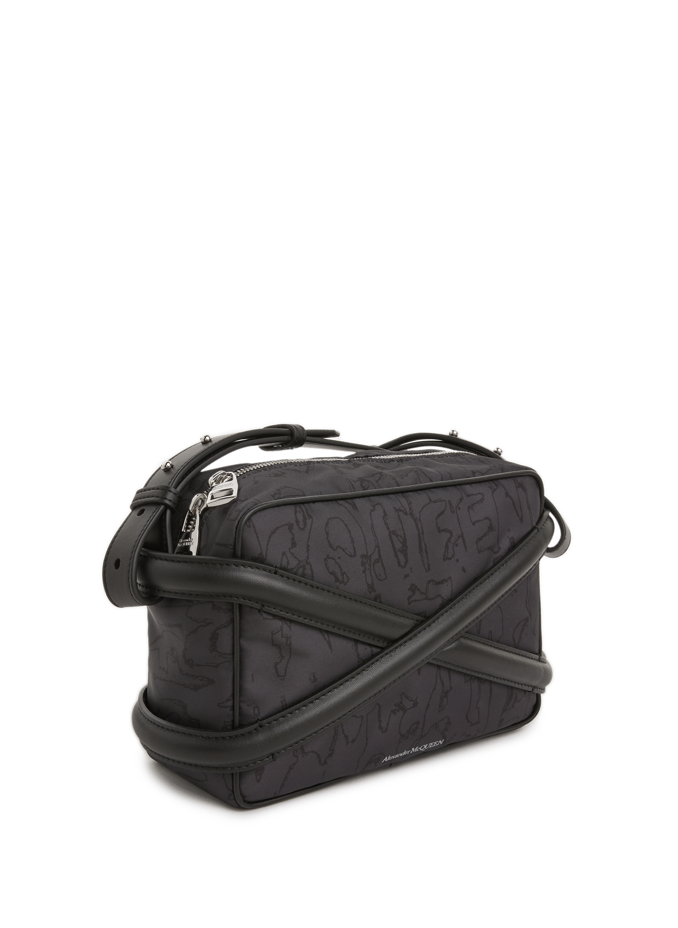 Sac à bandoulière imprimé ALEXANDER MCQUEEN Noir