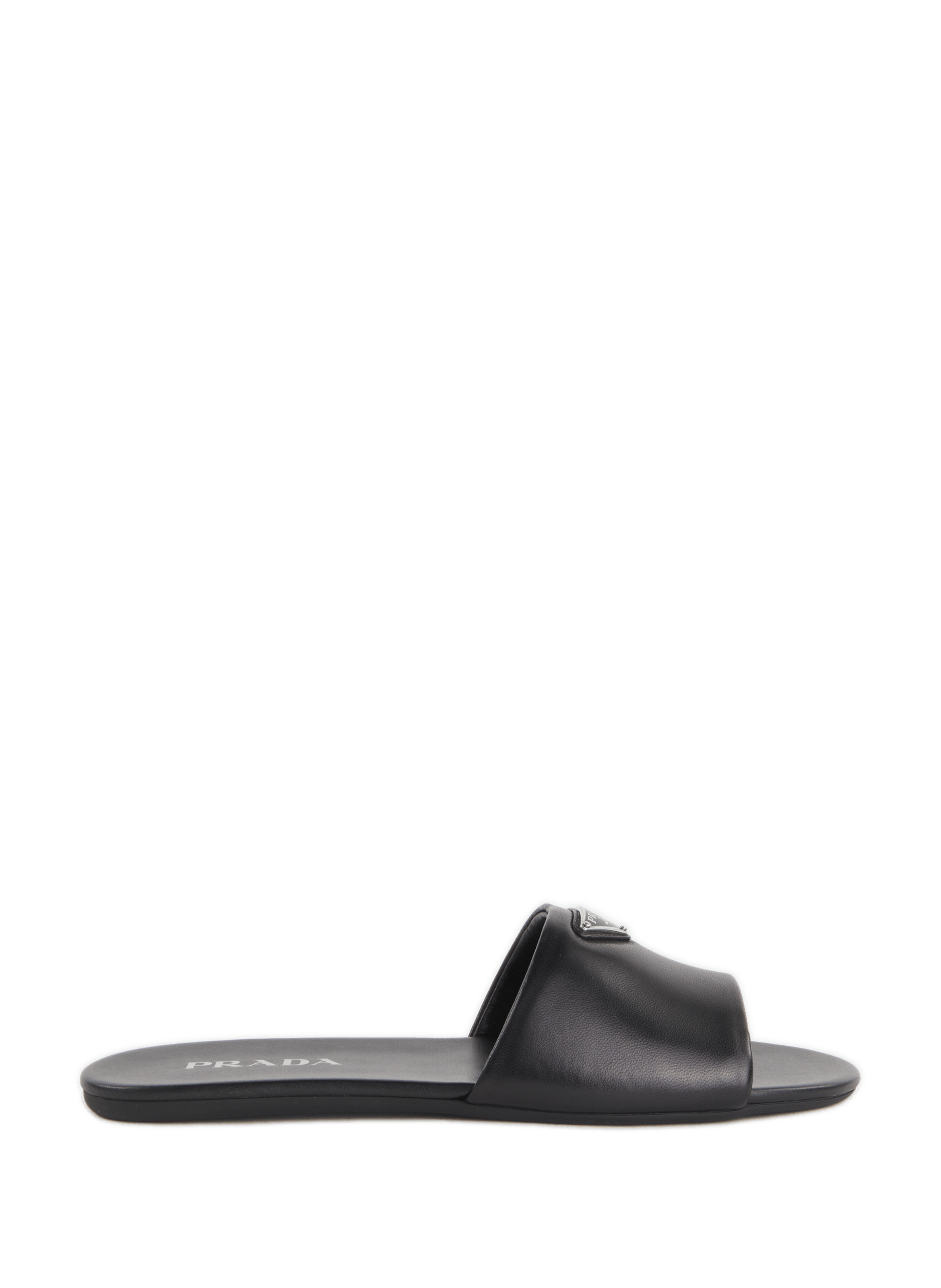 Leather mules PRADA Black