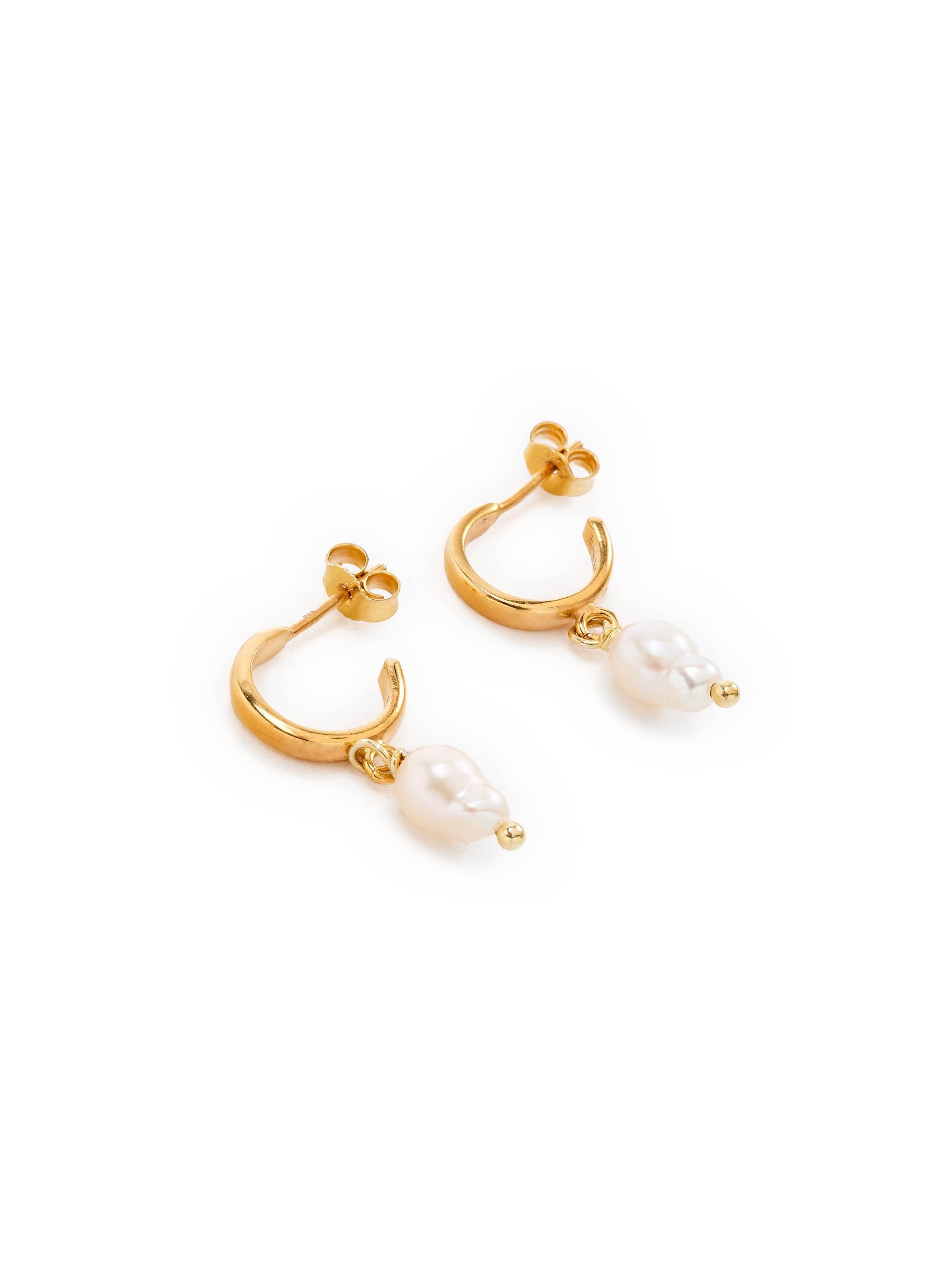 Boucles d'oreille Pearl Drop Mini HERMINA ATHENS Doré
