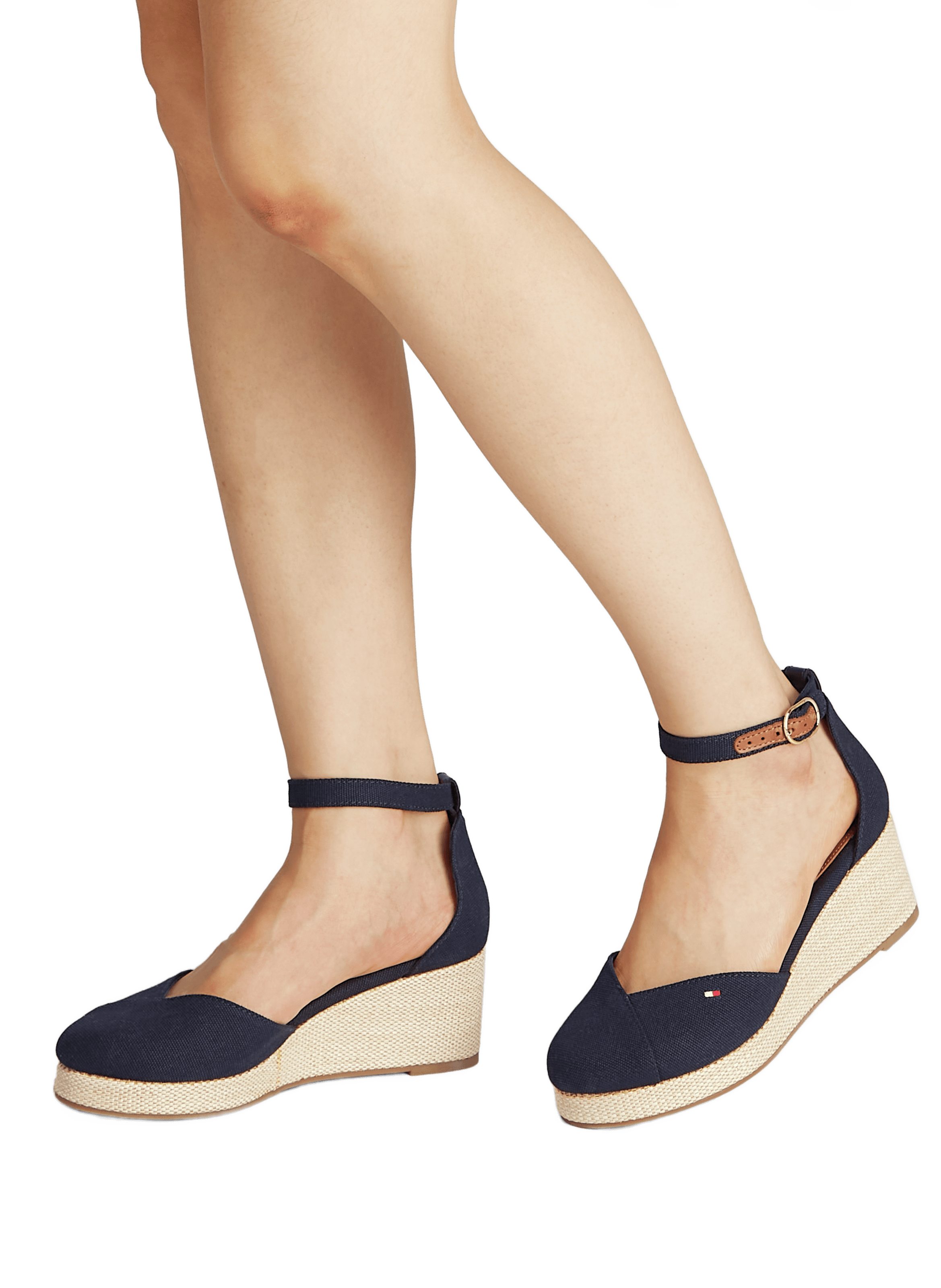 Canvas high heel sandals TOMMY HILFIGER Blue