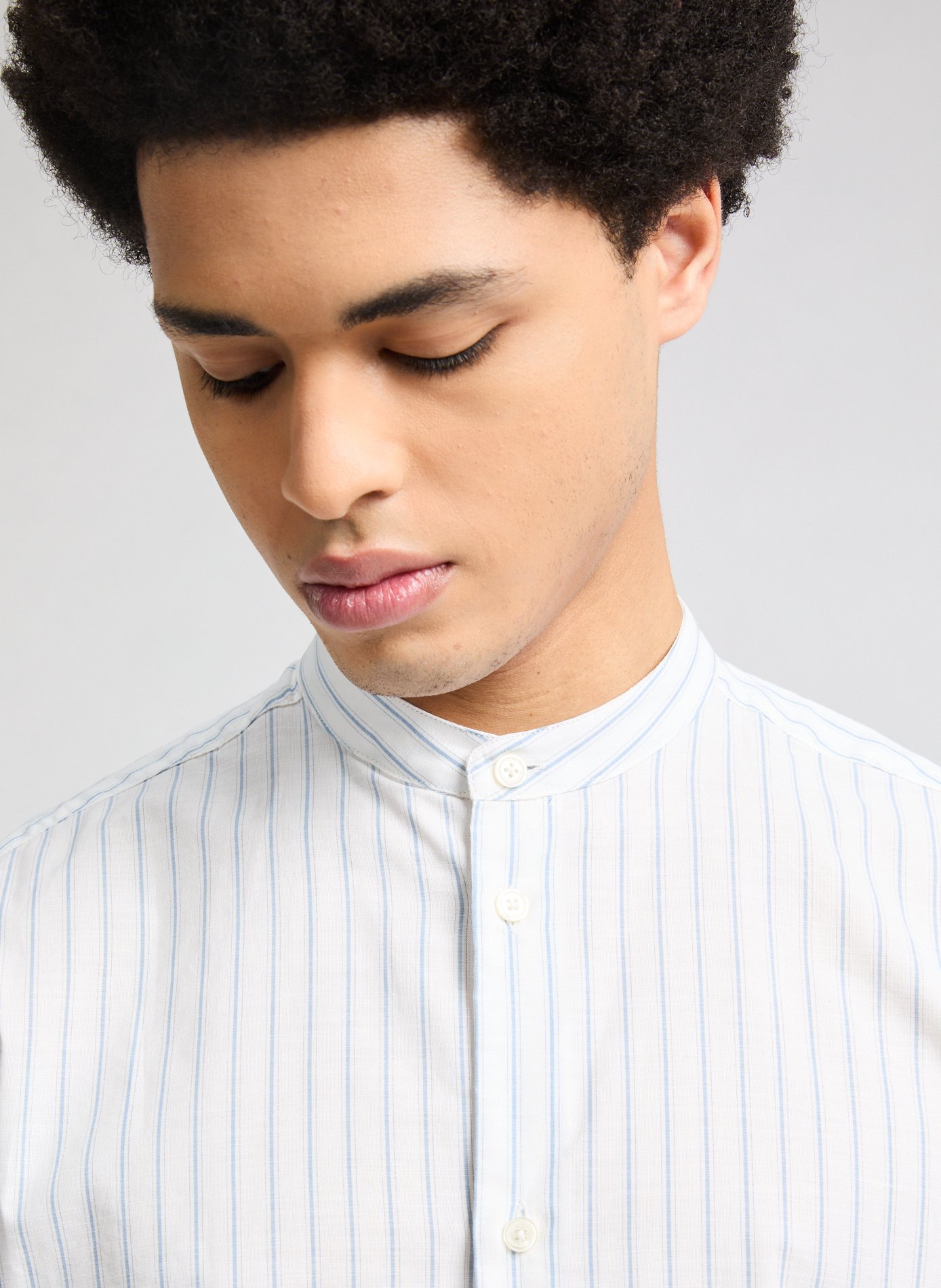 Chemise à rayures en coton AU PRINTEMPS PARIS Bleu