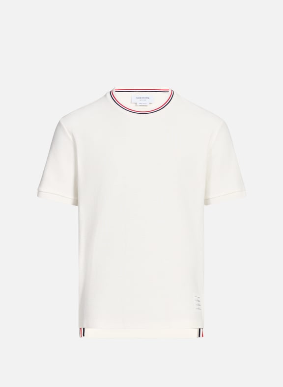 T-shirt en coton Blanc by THOM BROWNE THOM BROWNE T-shirt en coton Blanc