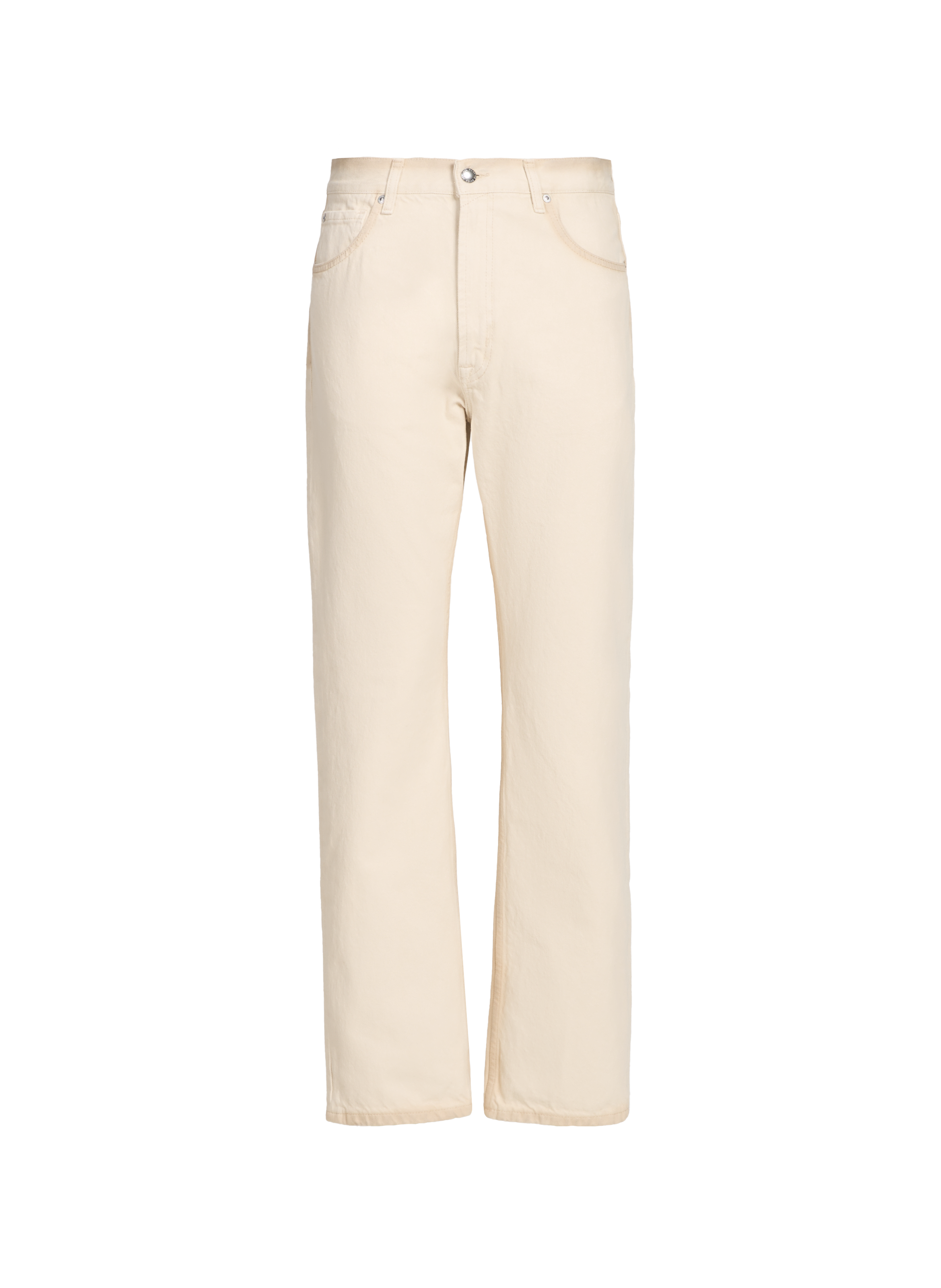 Straight cotton jeans 7 FOR ALL MANKIND Beige