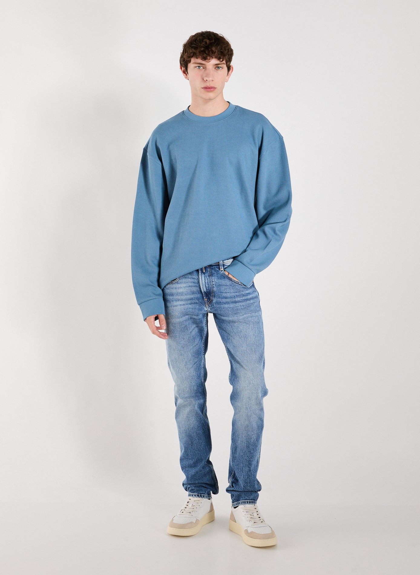 Jeans slim en coton mélangé REPLAY Bleu