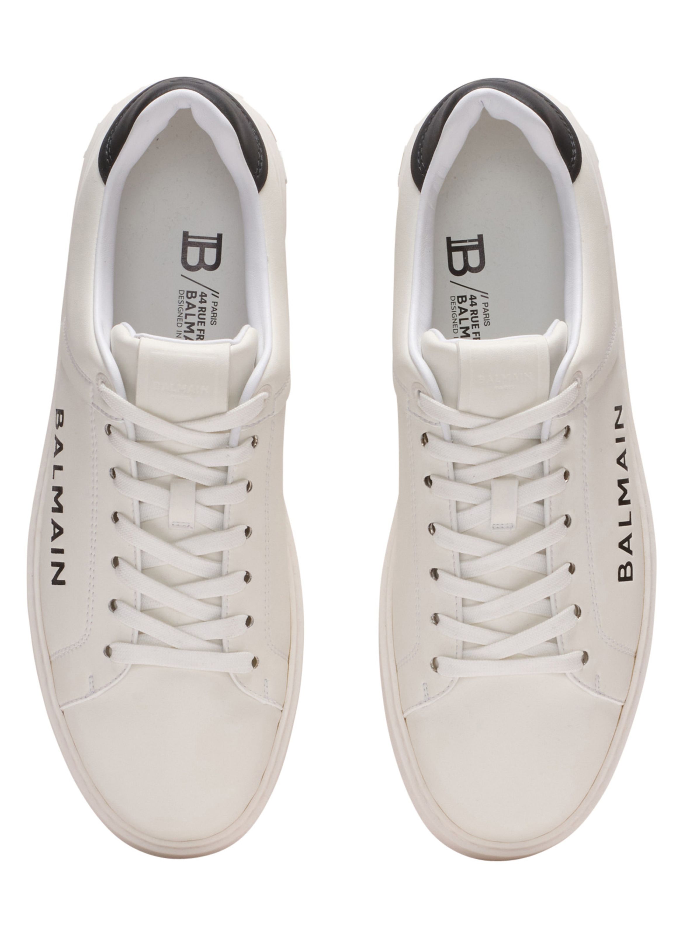 Baskets b-court en cuir de veau BALMAIN Blanc
