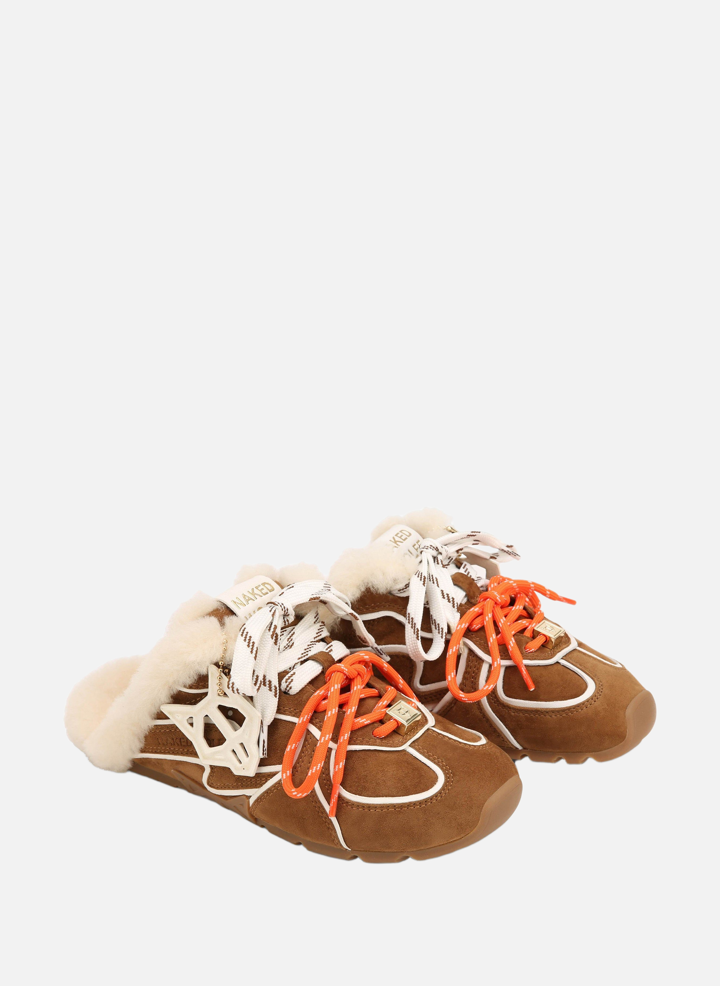 Mules adorn NAKED WOLFE Marron