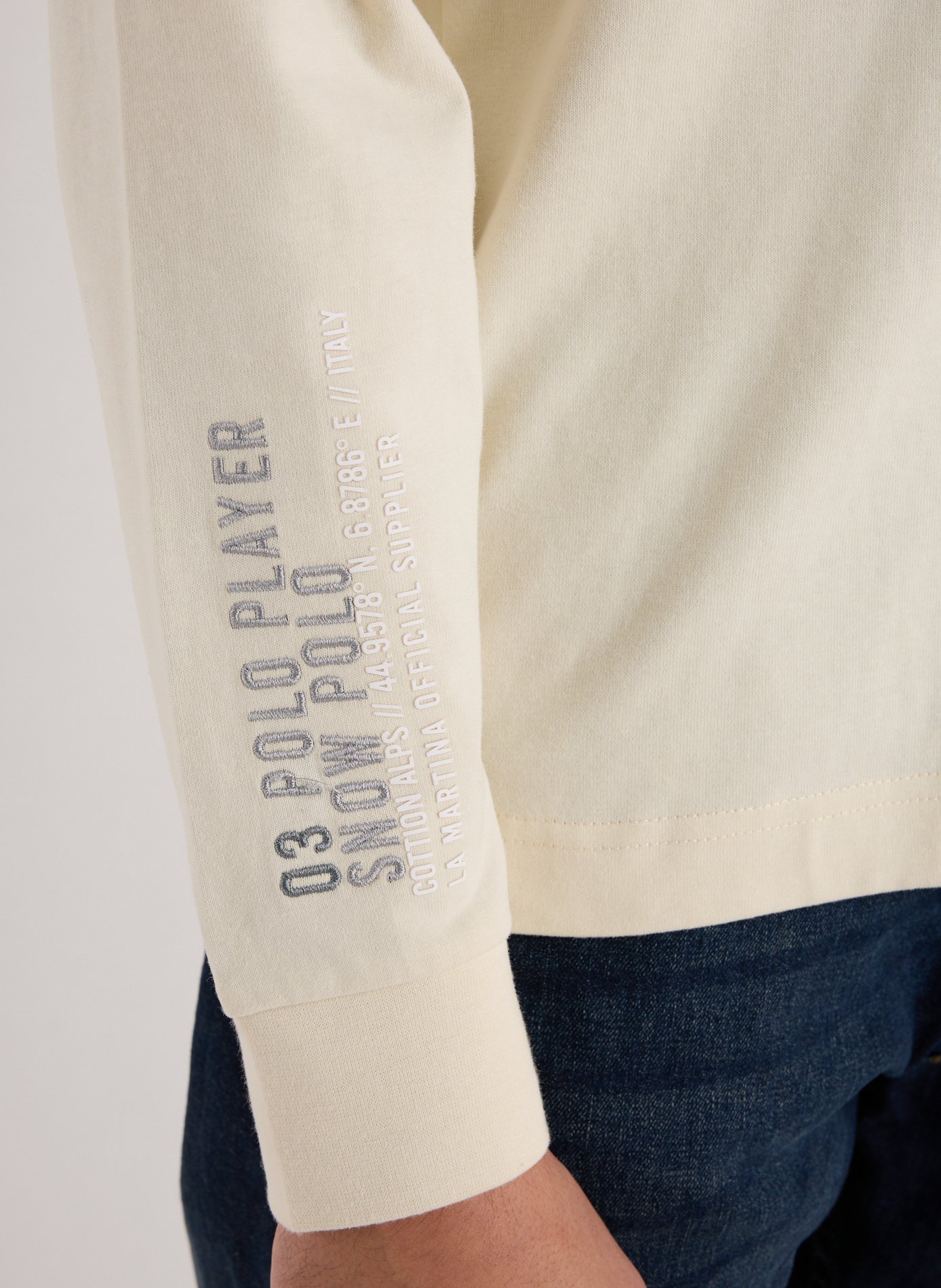 Polo manches longues en coton LA MARTINA Blanc