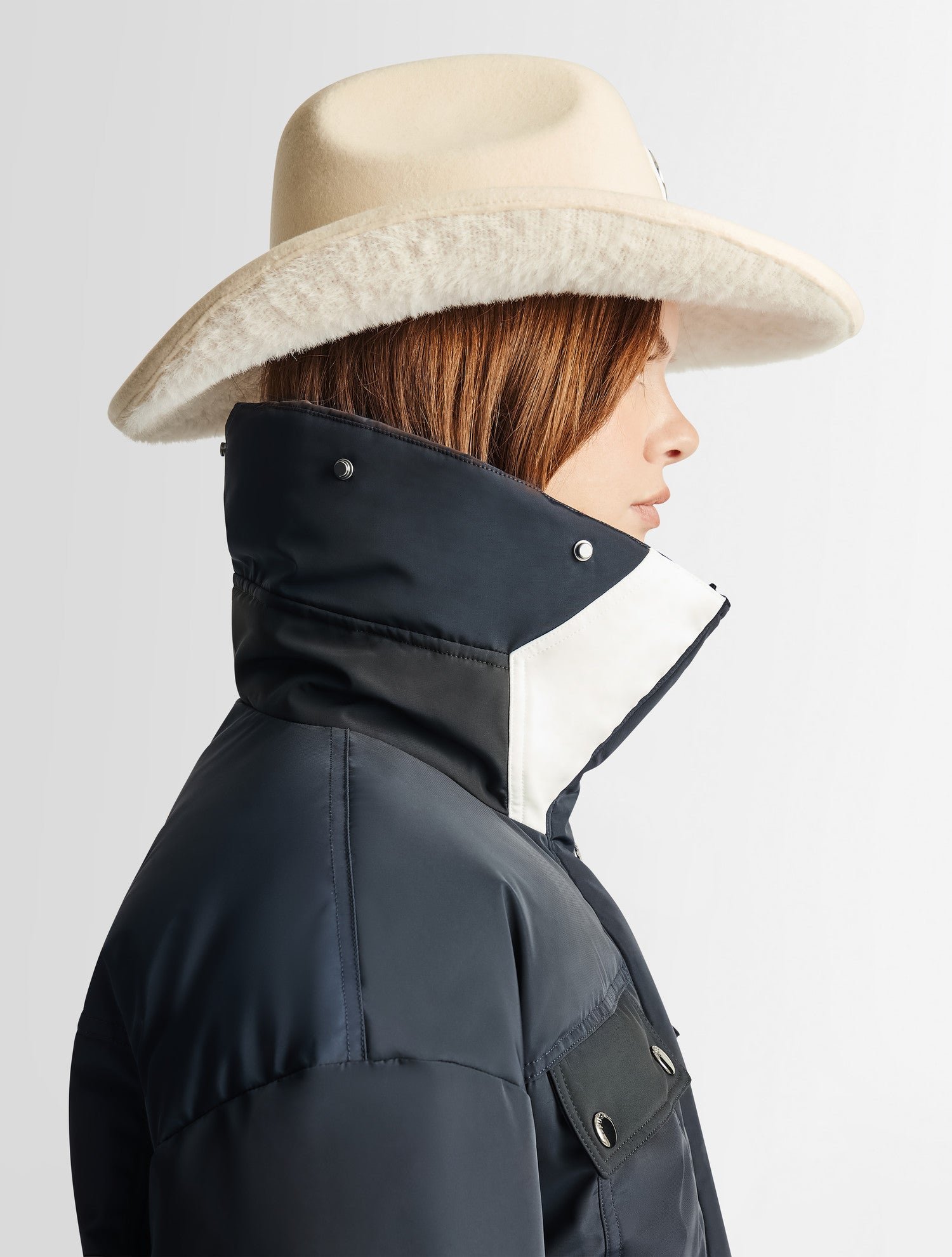 Blouson de ski lakki col panneau côtés FUSALP Bleu