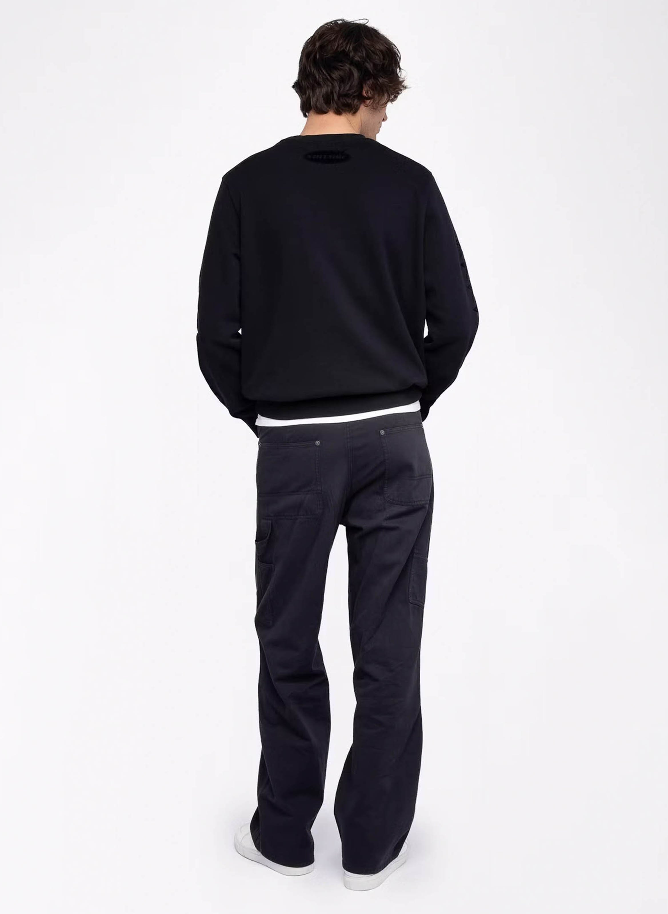 Sweat droit col rond en coton mélangé aime ZADIG&VOLTAIRE Noir