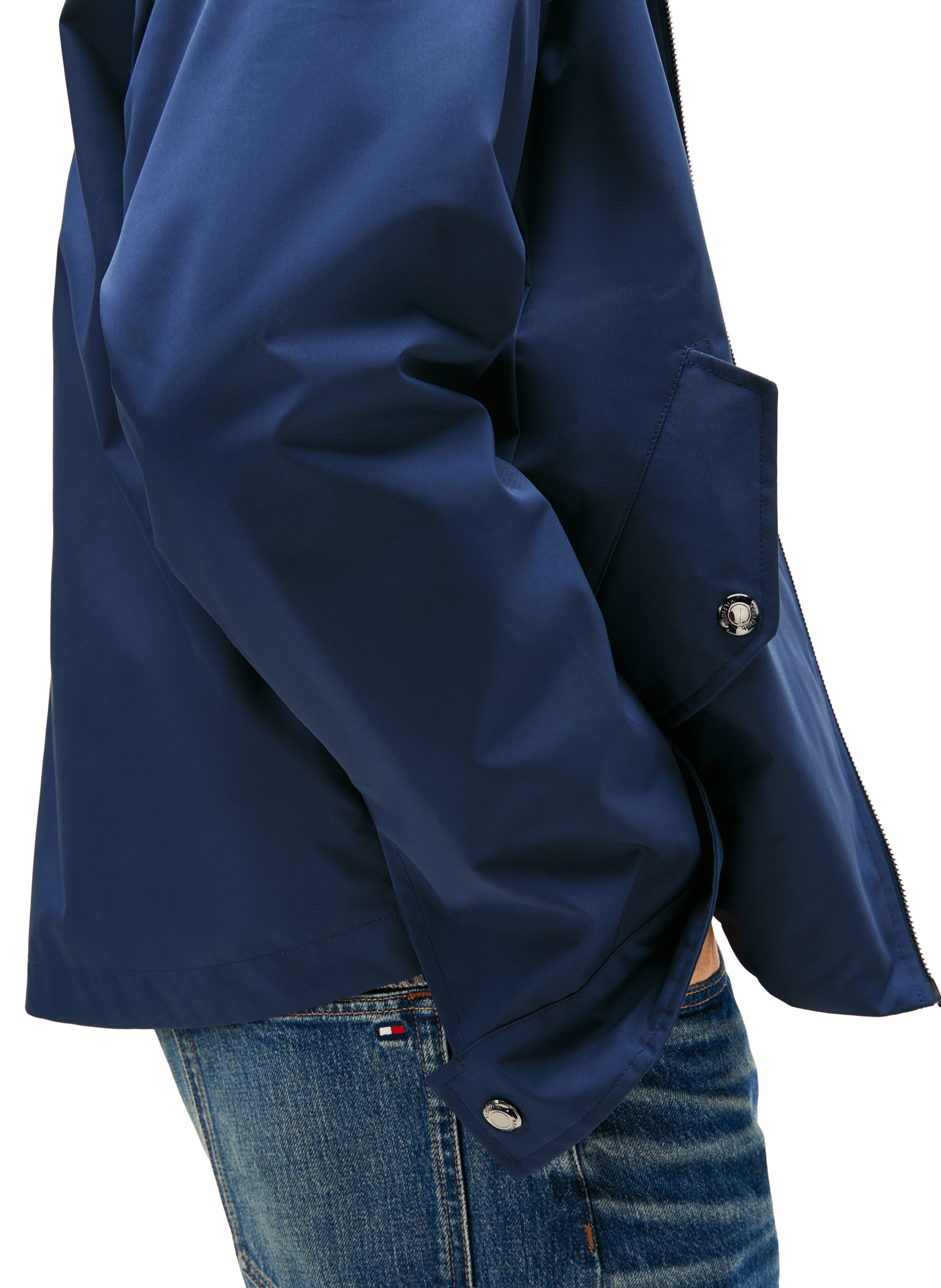 Jacket with high collar and zip TOMMY HILFIGER Blue