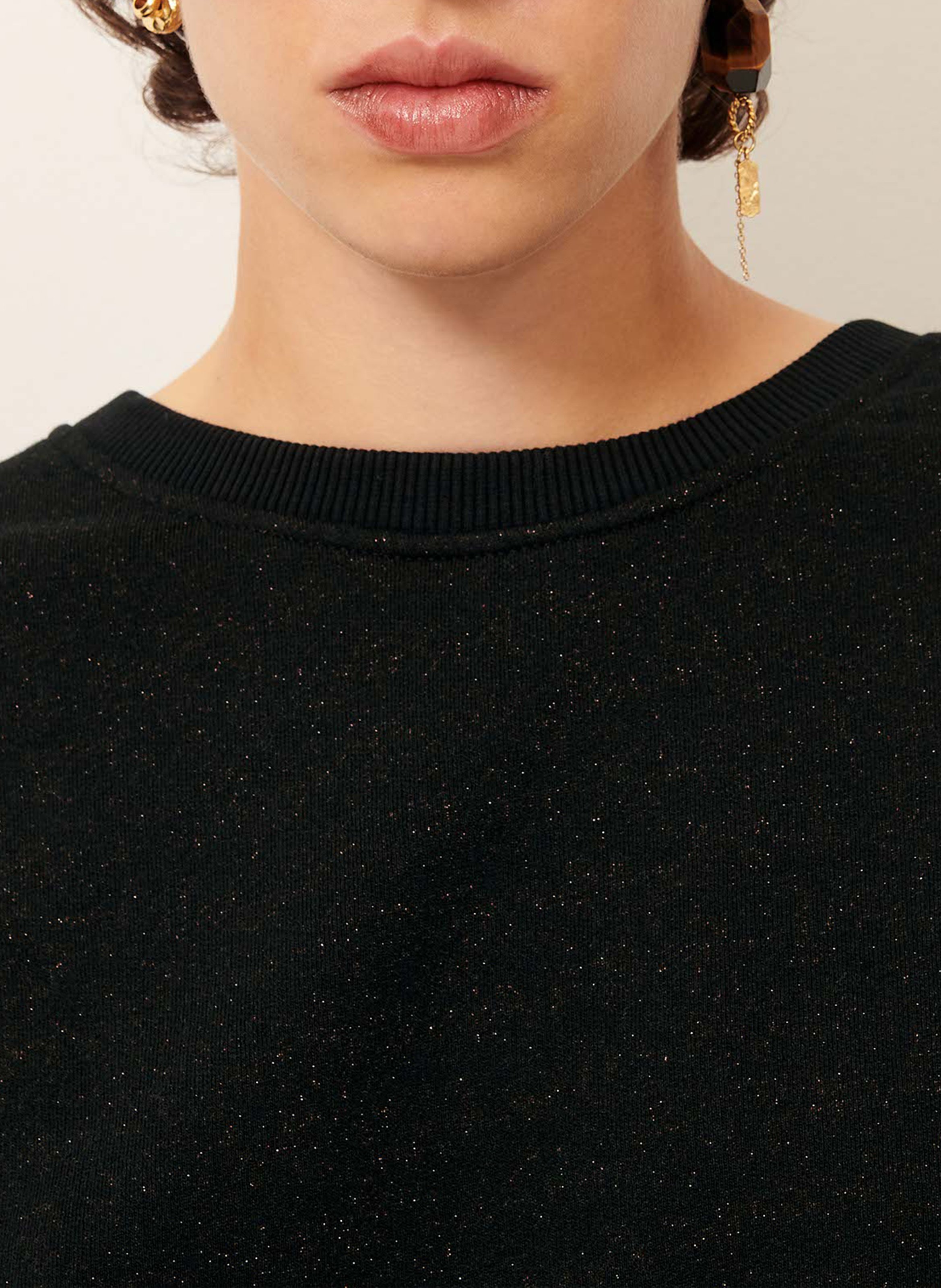 Sweat ample en coton mélangé yunoluz SESSUN Noir