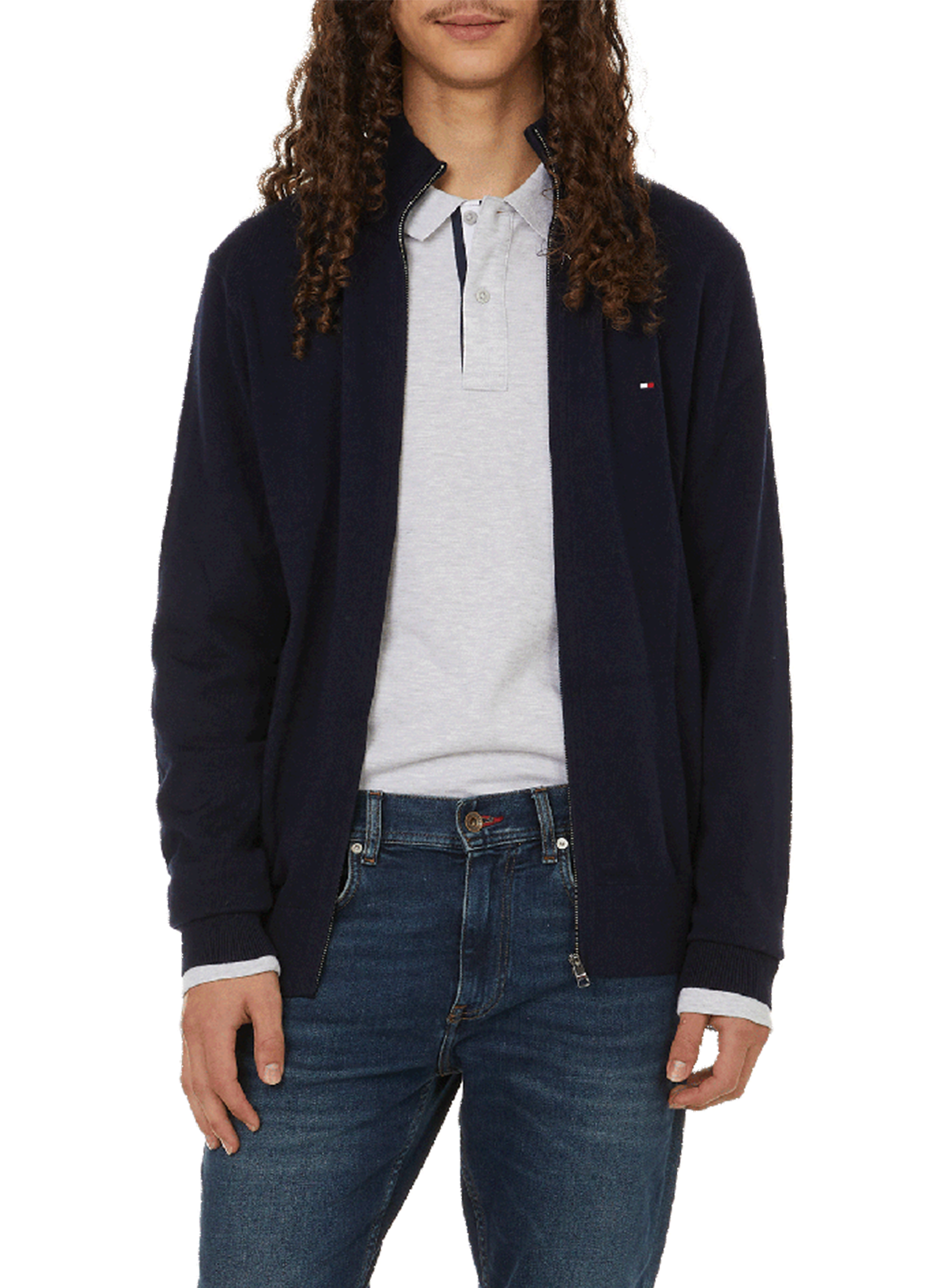 TOMMY HILFIGER Cotton and cashmere jacket  Blue