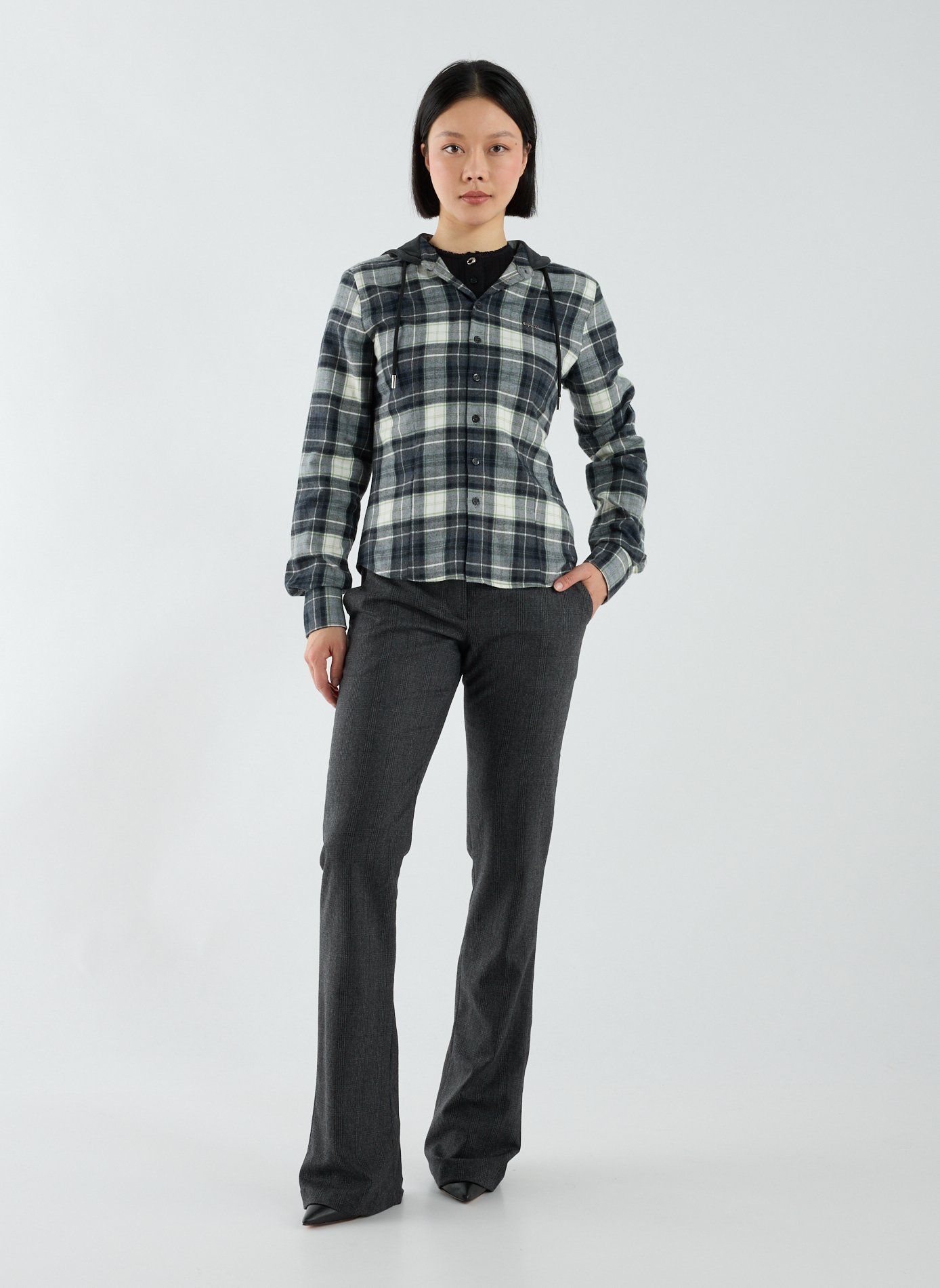 Oversized checkered cotton shirt COPERNI Multicolour