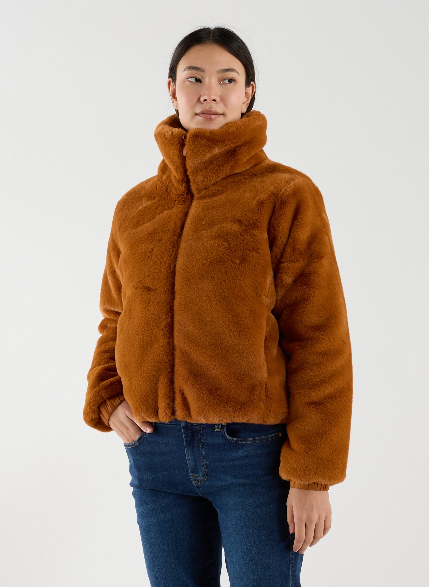 Reversible jacket with a classic collar SAVE THE DUCK Brown