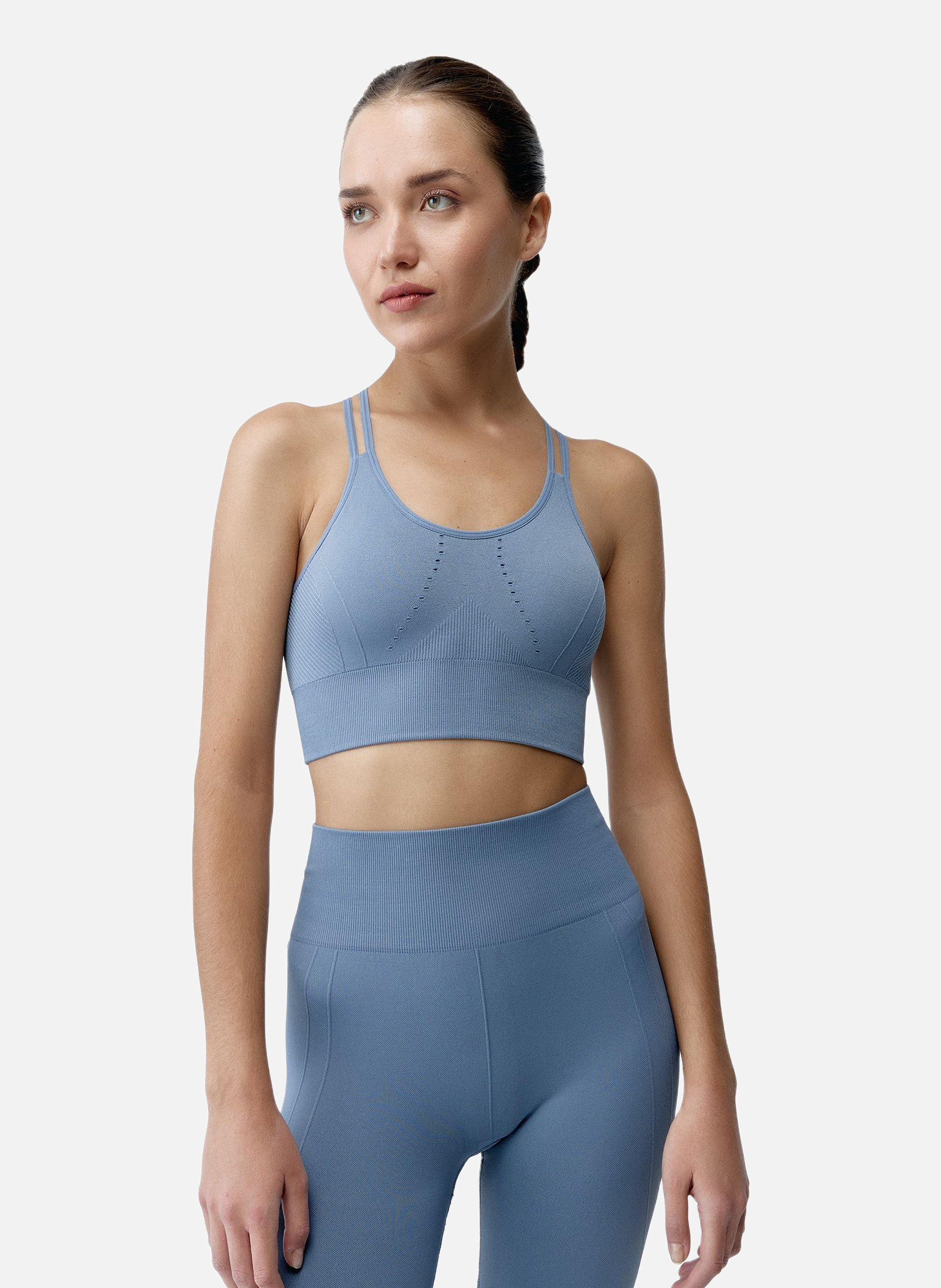 Brassière de sport seamless fixation moyenne malala  Gris anthracite