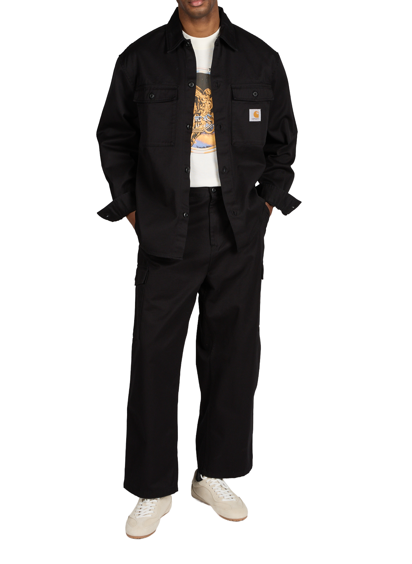 Pantalon cargo Brady droit en coton  CARHARTT WIP Noir