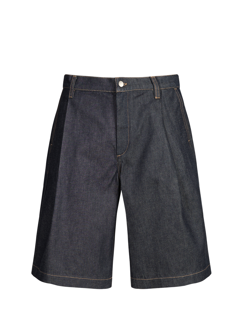 Denim Bermuda Shorts by HAVER-B in cotton SAISON 1865 Blue