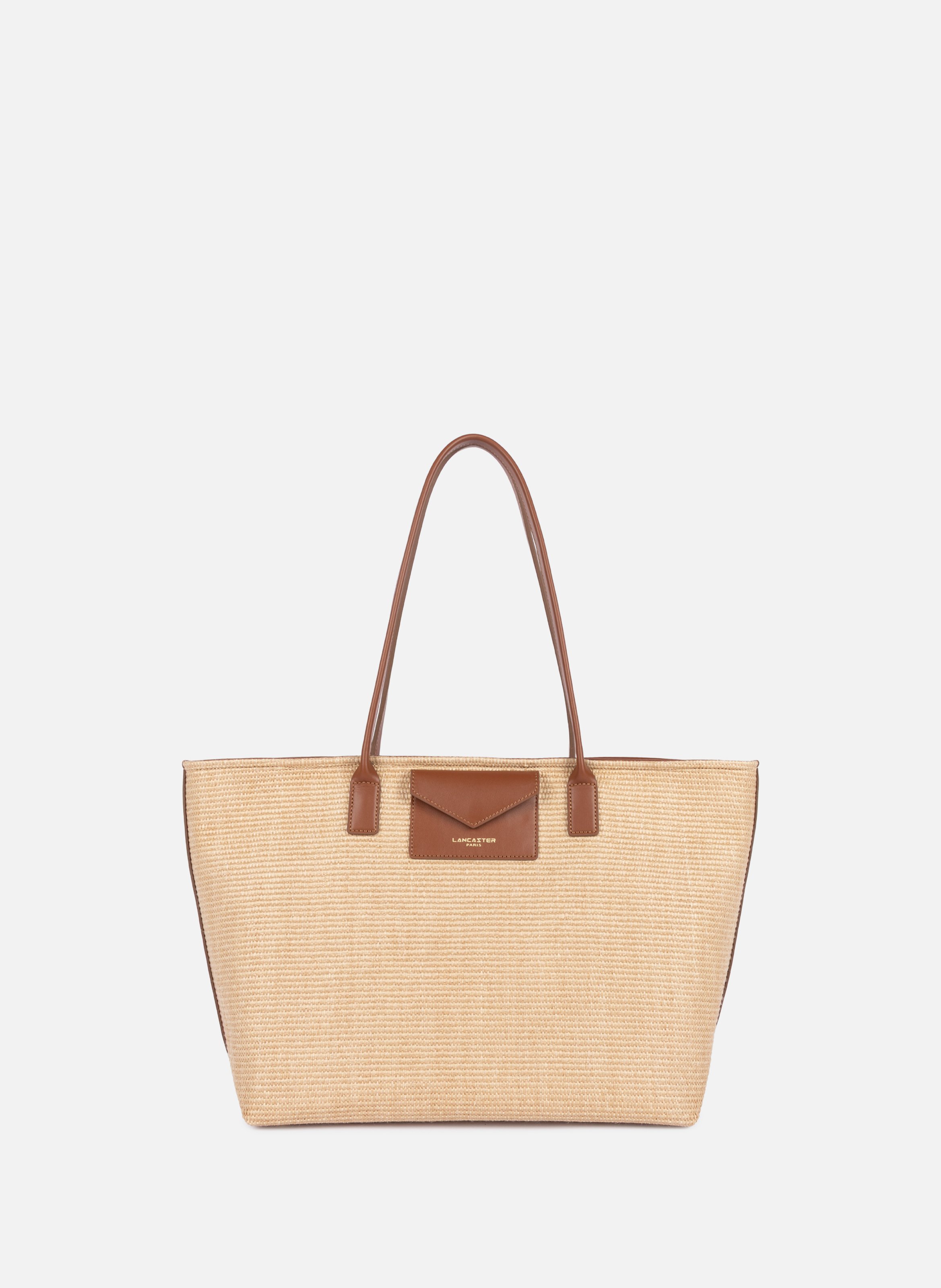 Sac cabas épaule - kba marinière osier LANCASTER Marron