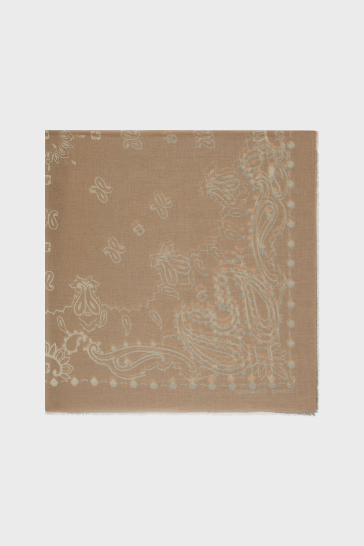 Grand carré imprimé en coton - dorine GERARD DAREL Vert