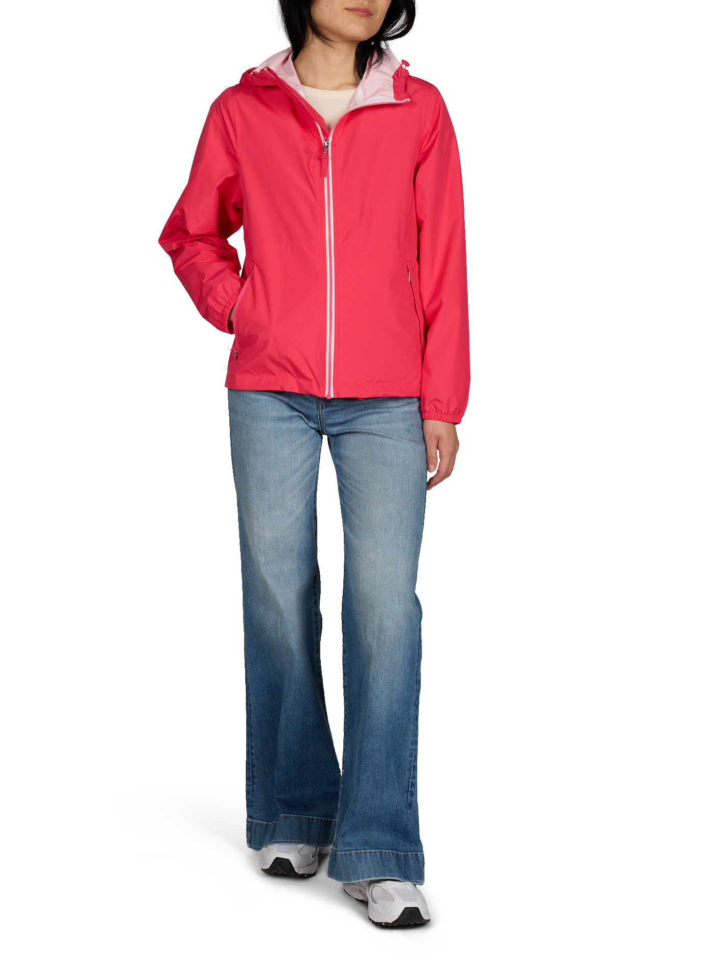 Imperméable à capuche coupe-vent repliable AIGLE Rose