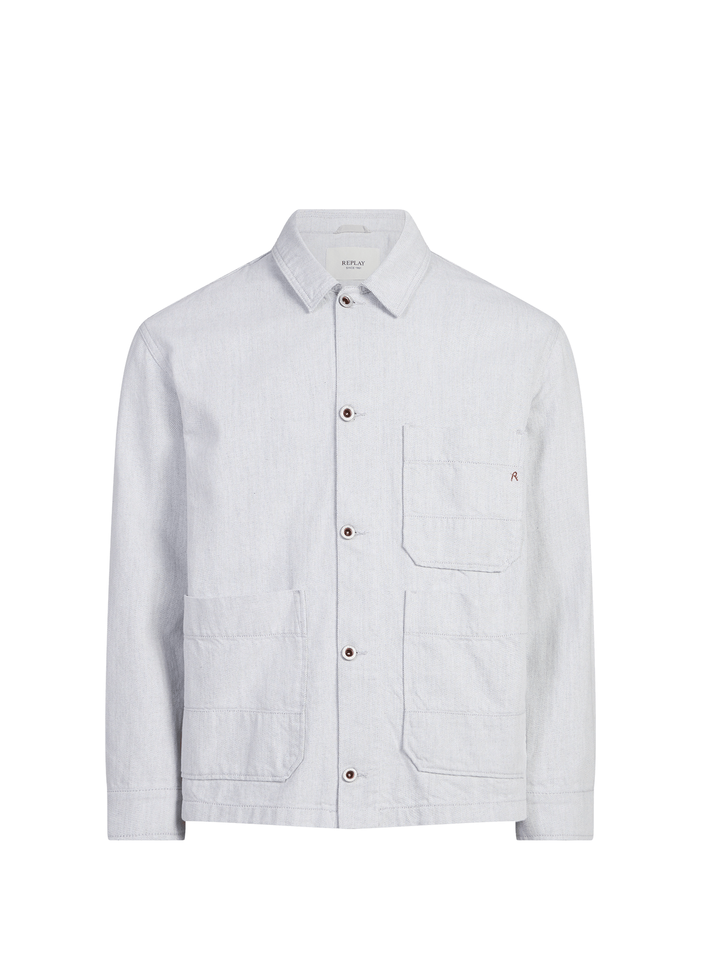 Veste col classique en sergé de coton REPLAY Beige