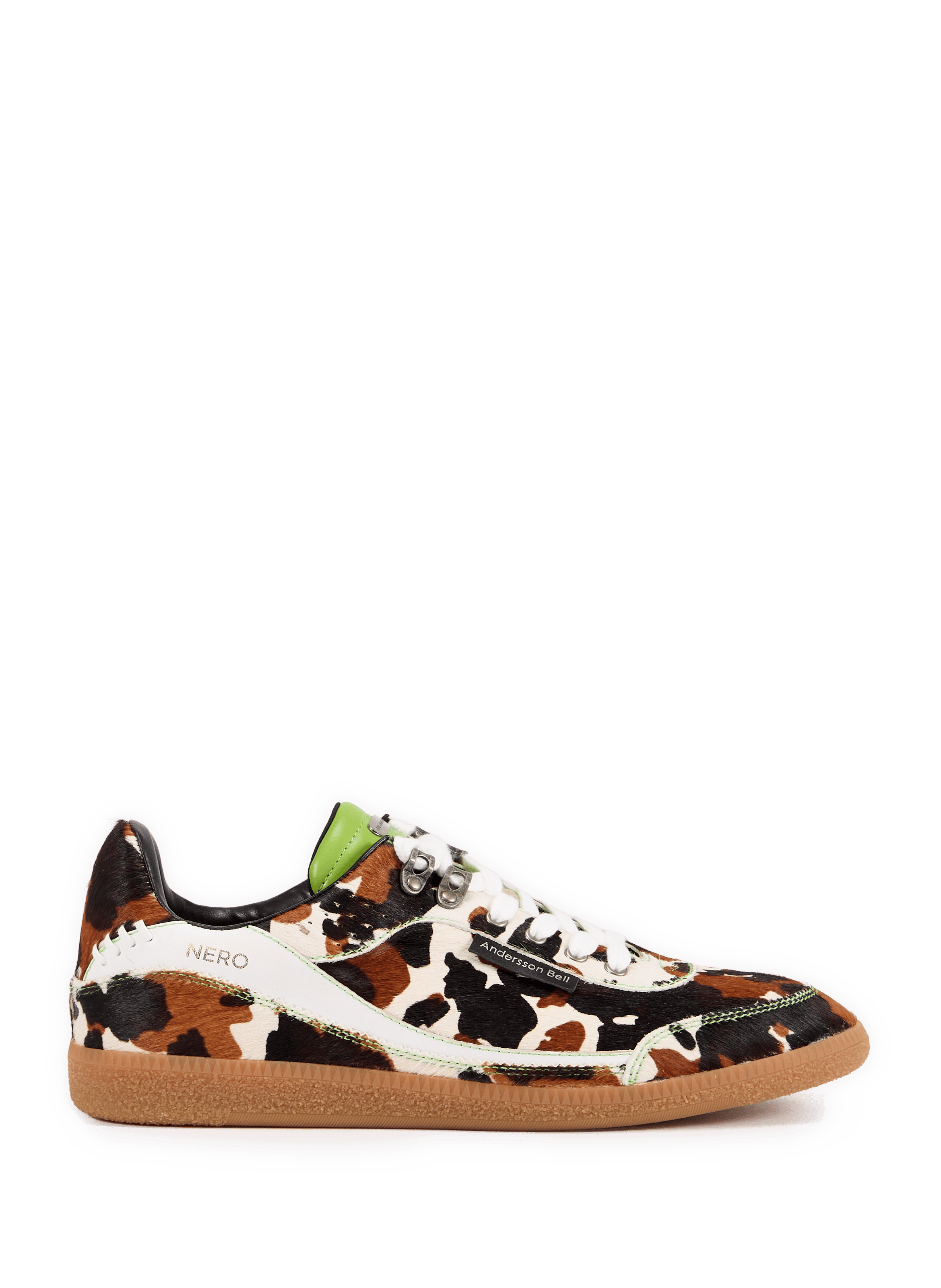 Cow print leather sneakers ANDERSSON BELL Multicolour