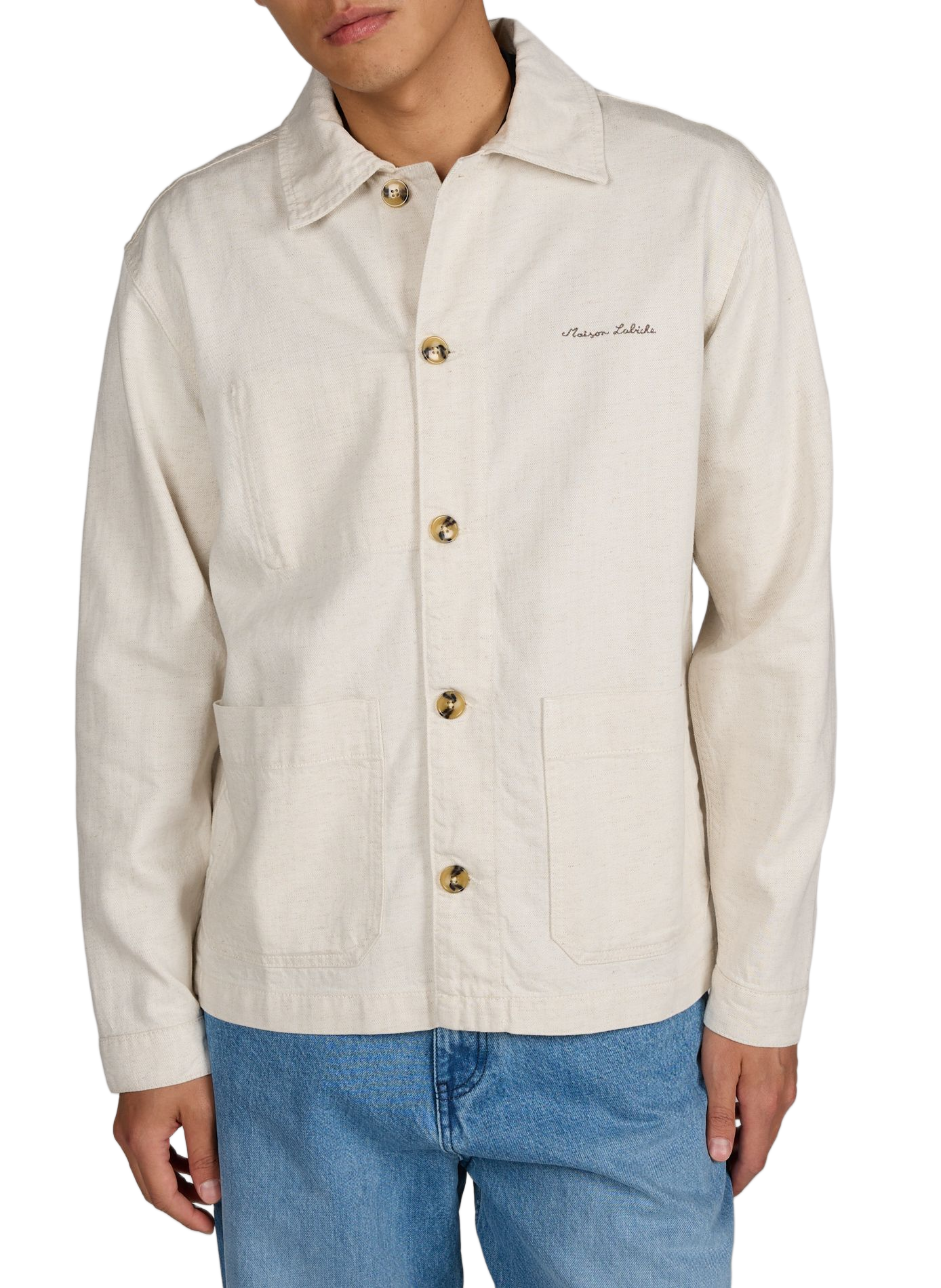 Straight linen and lyocell shirt MAISON LABICHE Beige