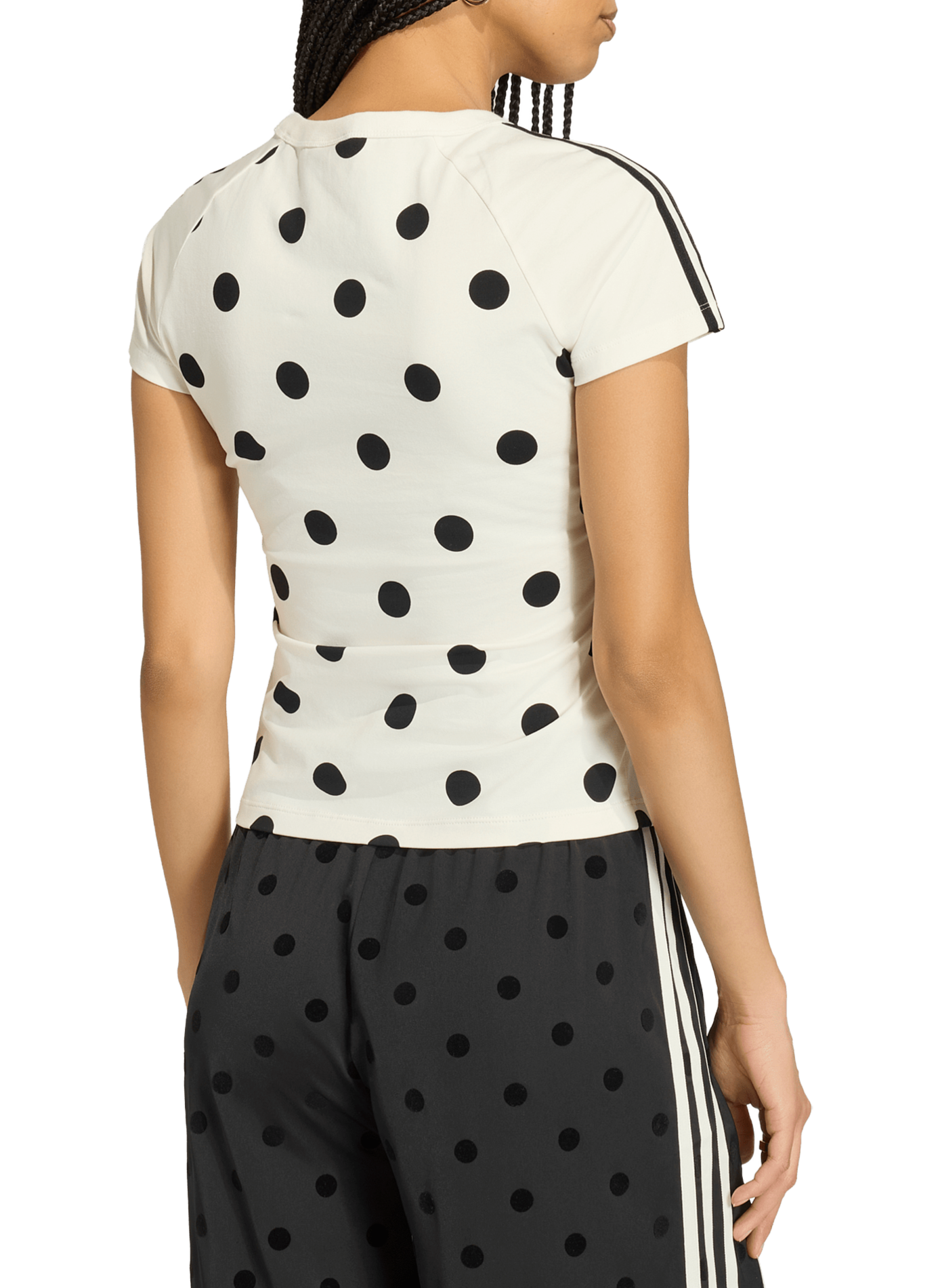 Slim Cali polka dot T-shirt ADIDAS White