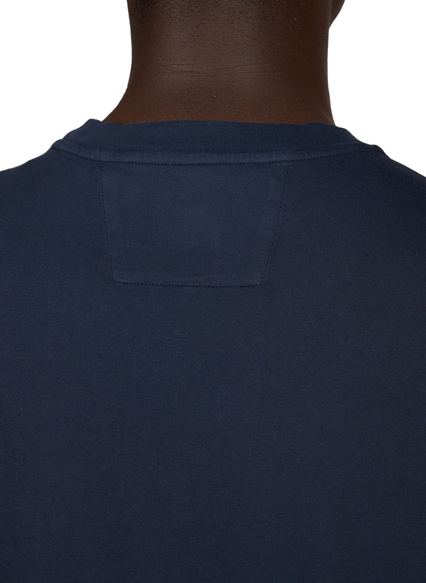 Biker-style cotton t-shirt CP COMPANY Blue