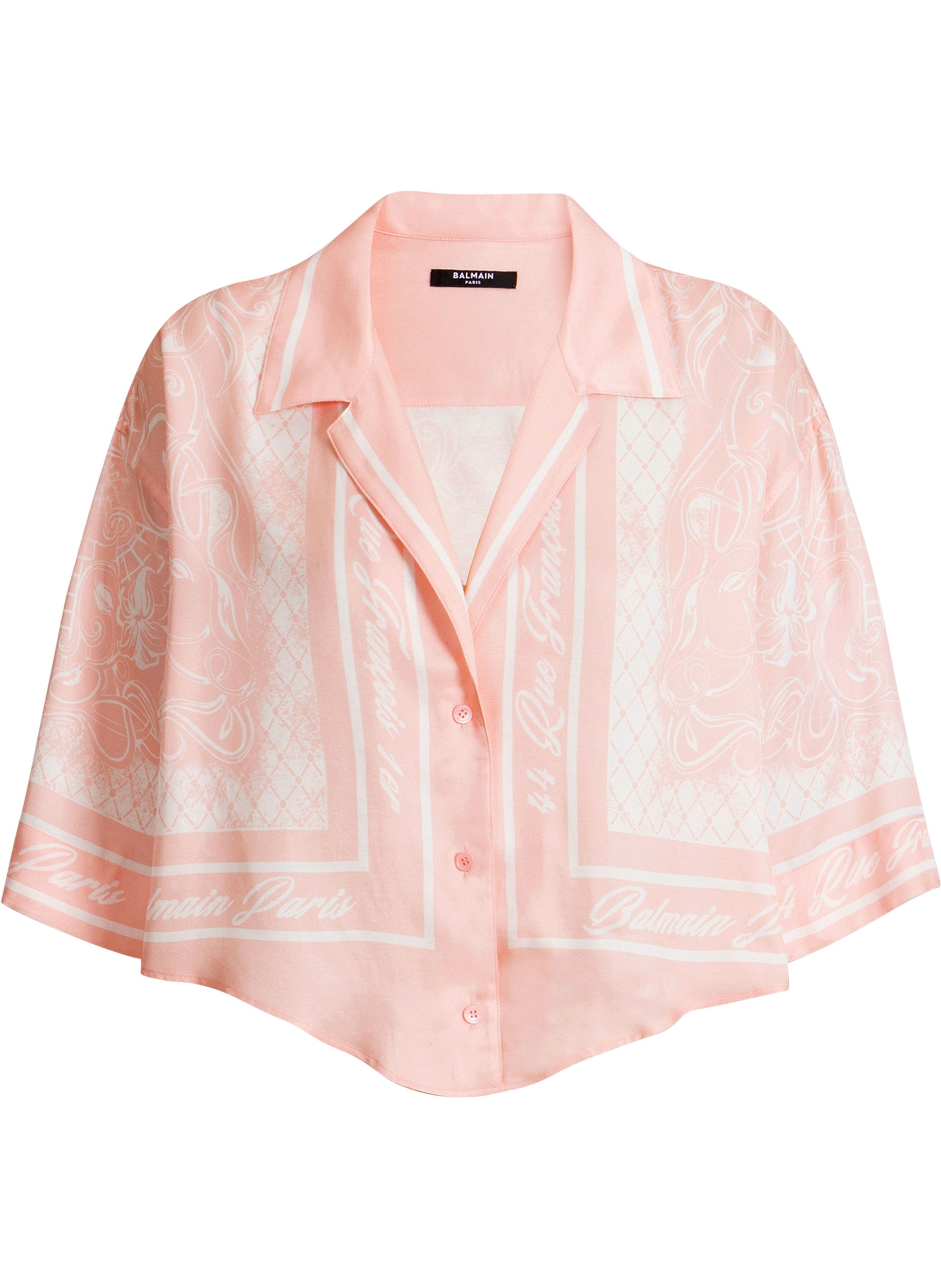 Chemise pyjama imprimée foulard BALMAIN Rose