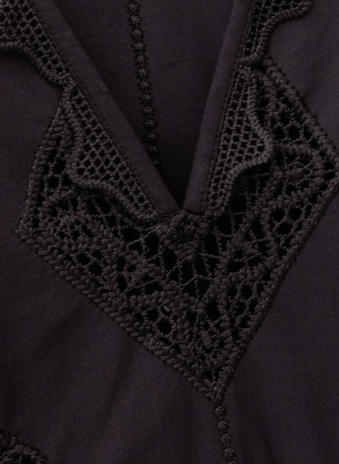 Robe courte col v en coton mélangé malo BA&SH Noir