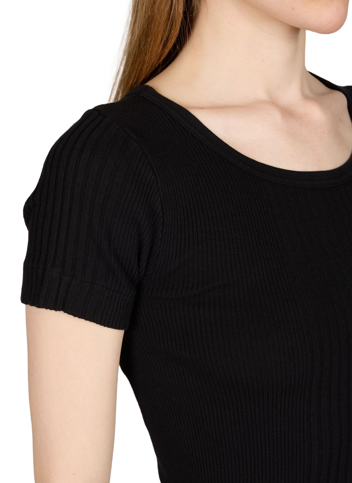 Ribbed cotton Rani t-shirt PURE SUGAR Black