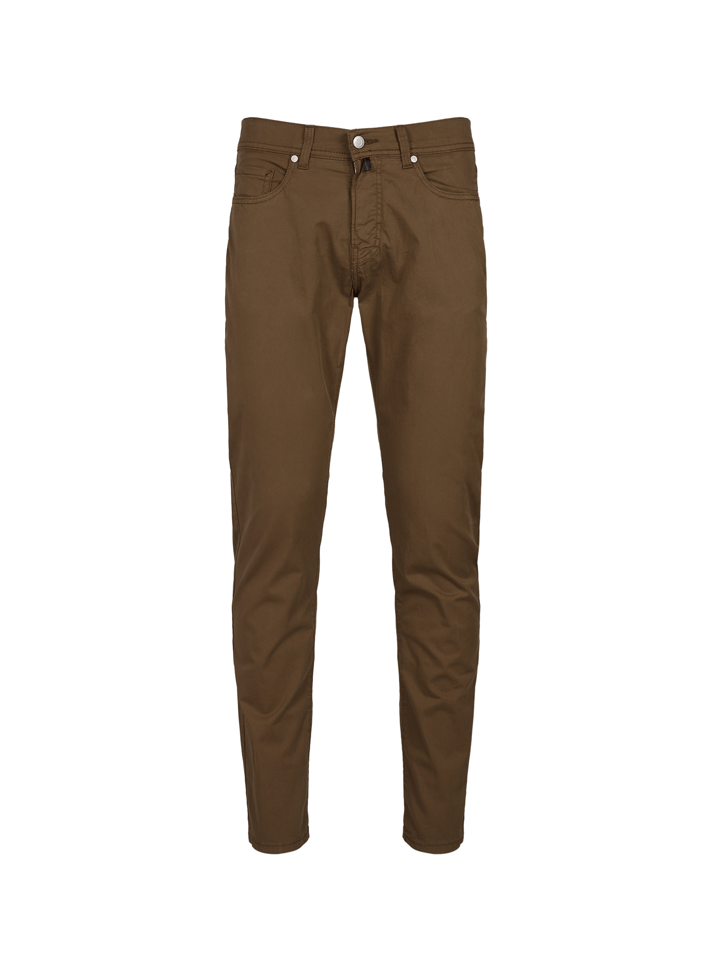 Pantalon Tapered fit en coton PIERRE CARDIN Marron