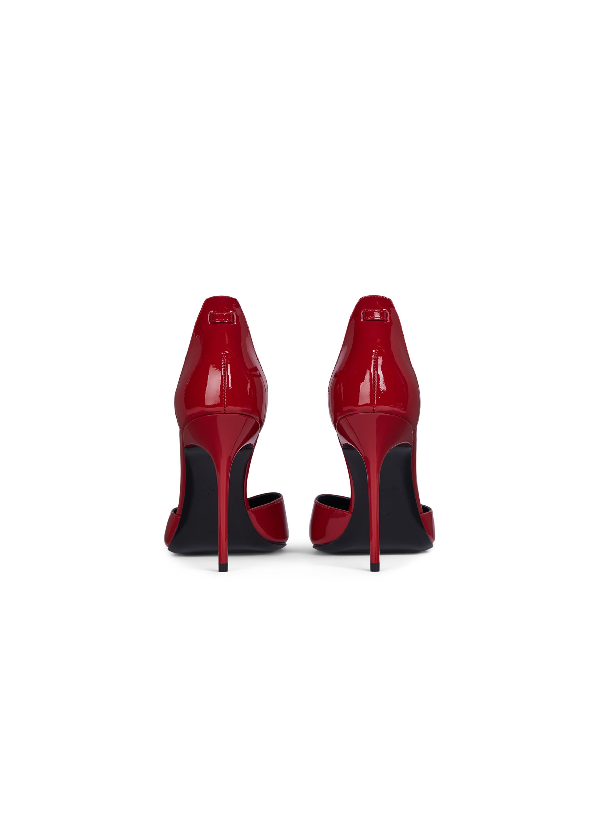 Escarpins sync en cuir verni BALMAIN Rouge