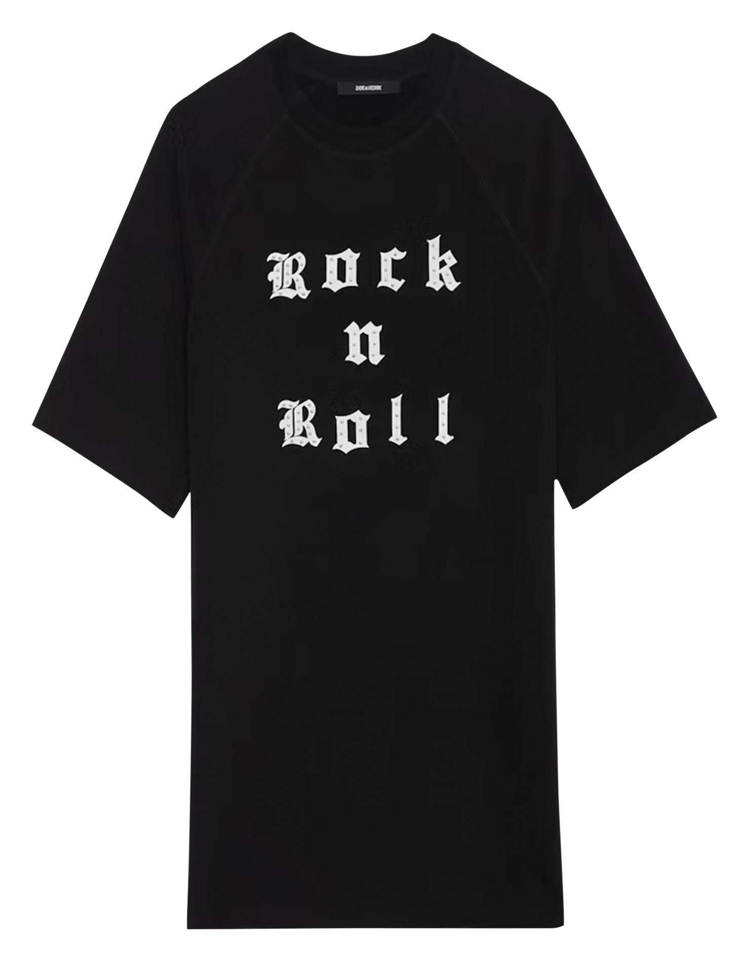Robe courte tee-shirt à inscription grace ZADIG&VOLTAIRE Noir