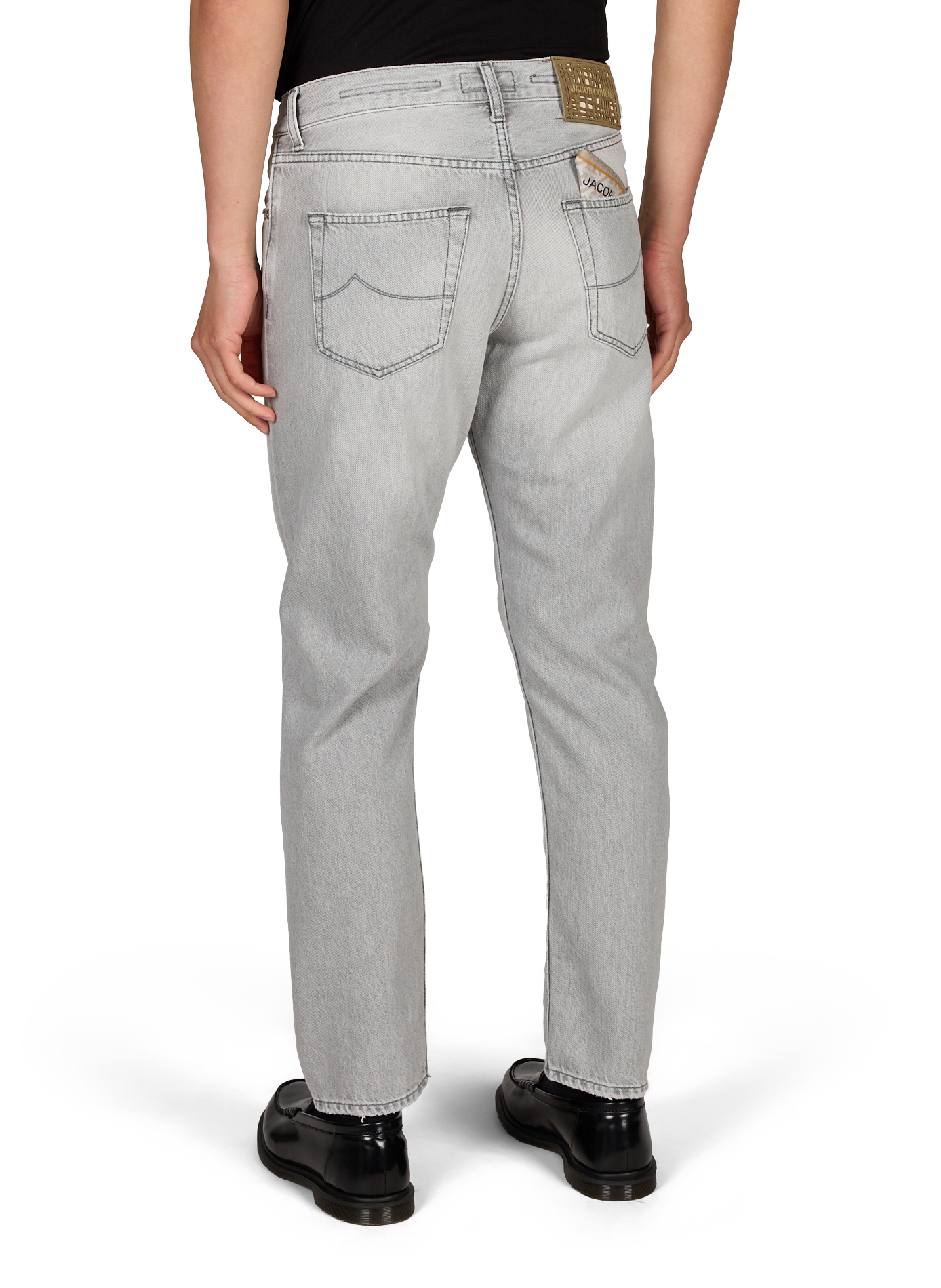Jean 7/8 en coton mélangé JACOB COHEN Gris