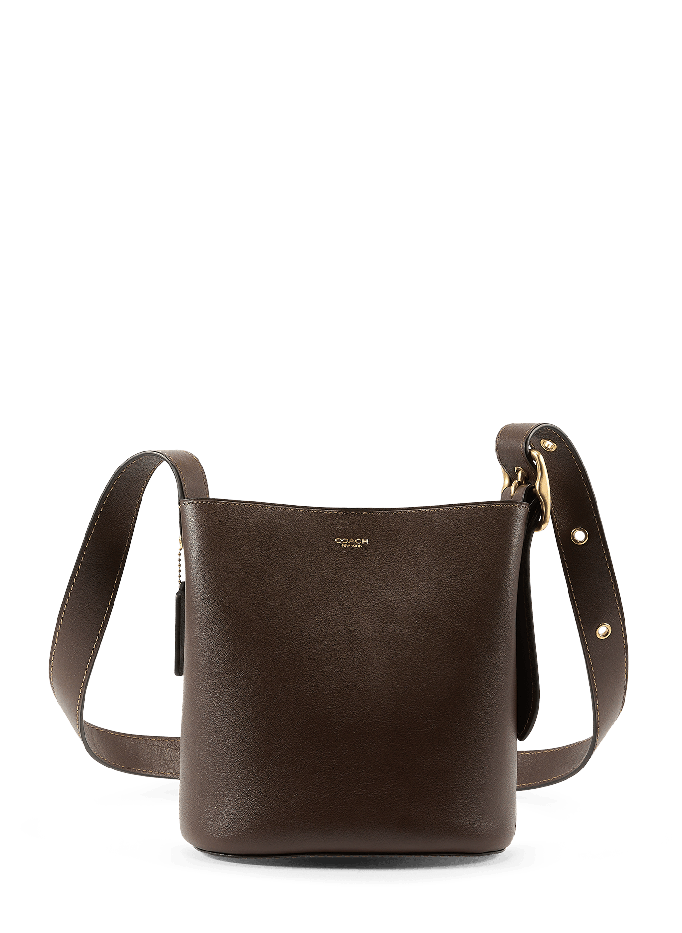 Sac porté épaule en cuir COACH Marron
