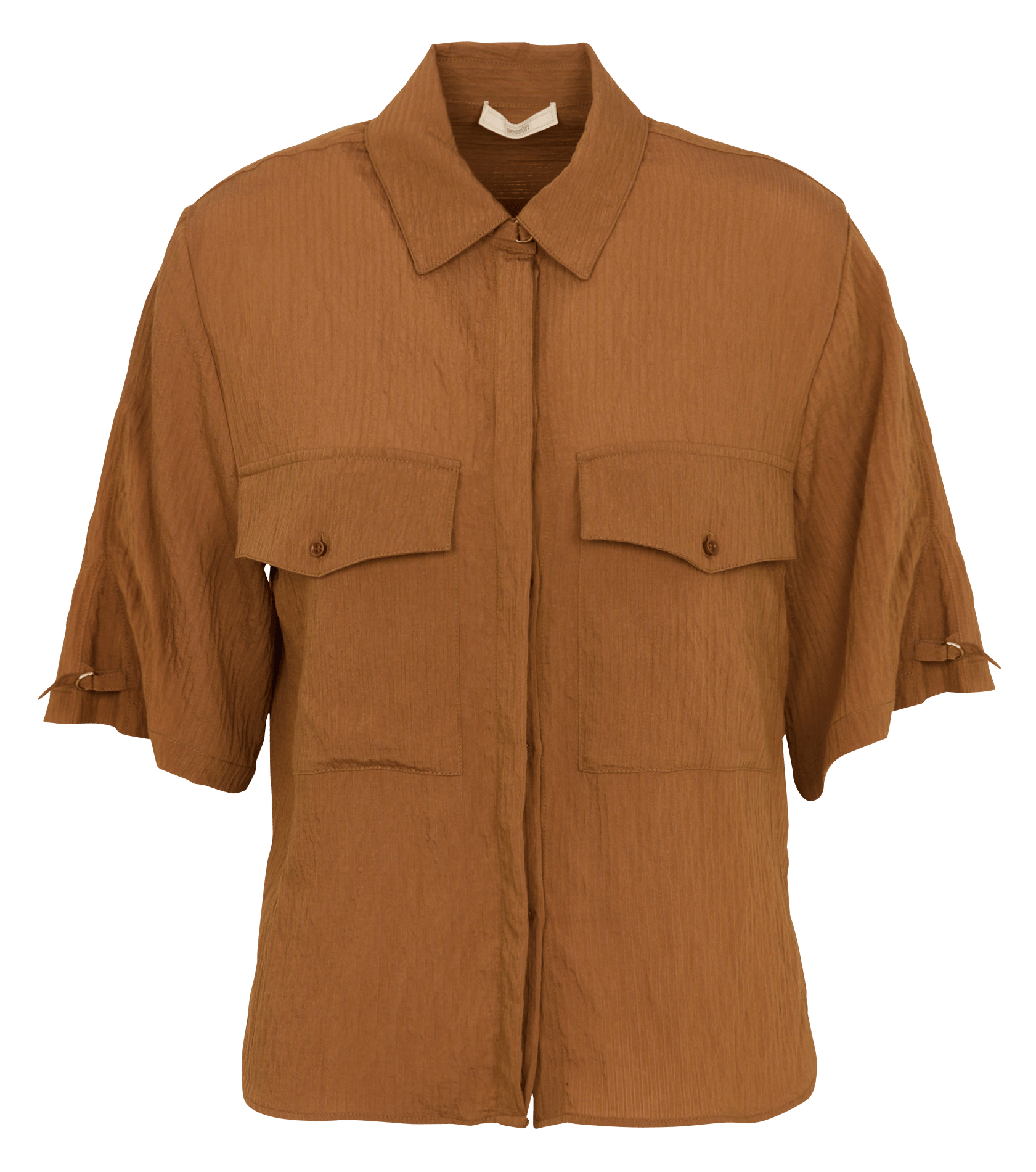Chemise ample col classique simonin SESSUN Marron