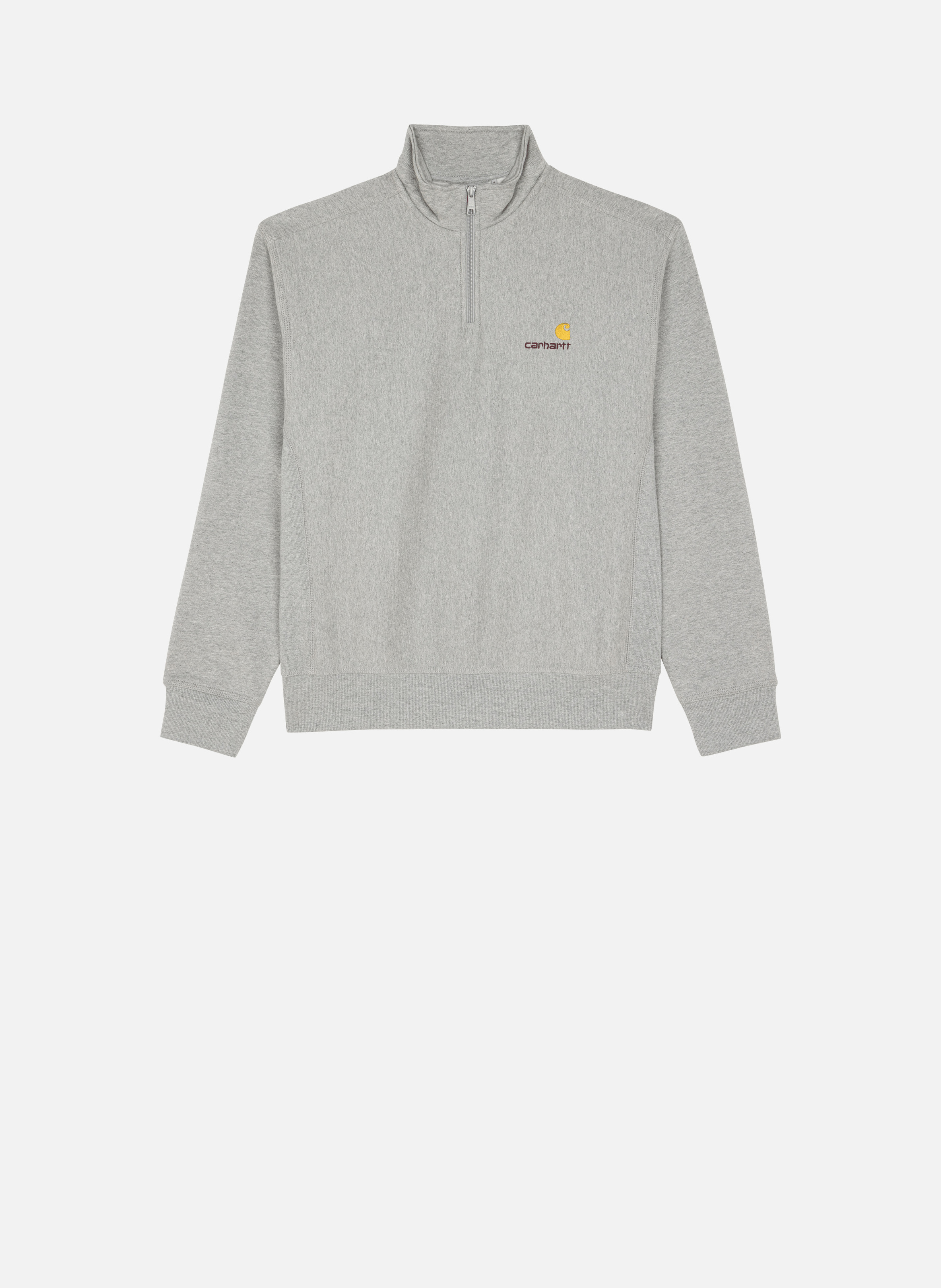 Sweat zippé half zip american script CARHARTT WIP Gris
