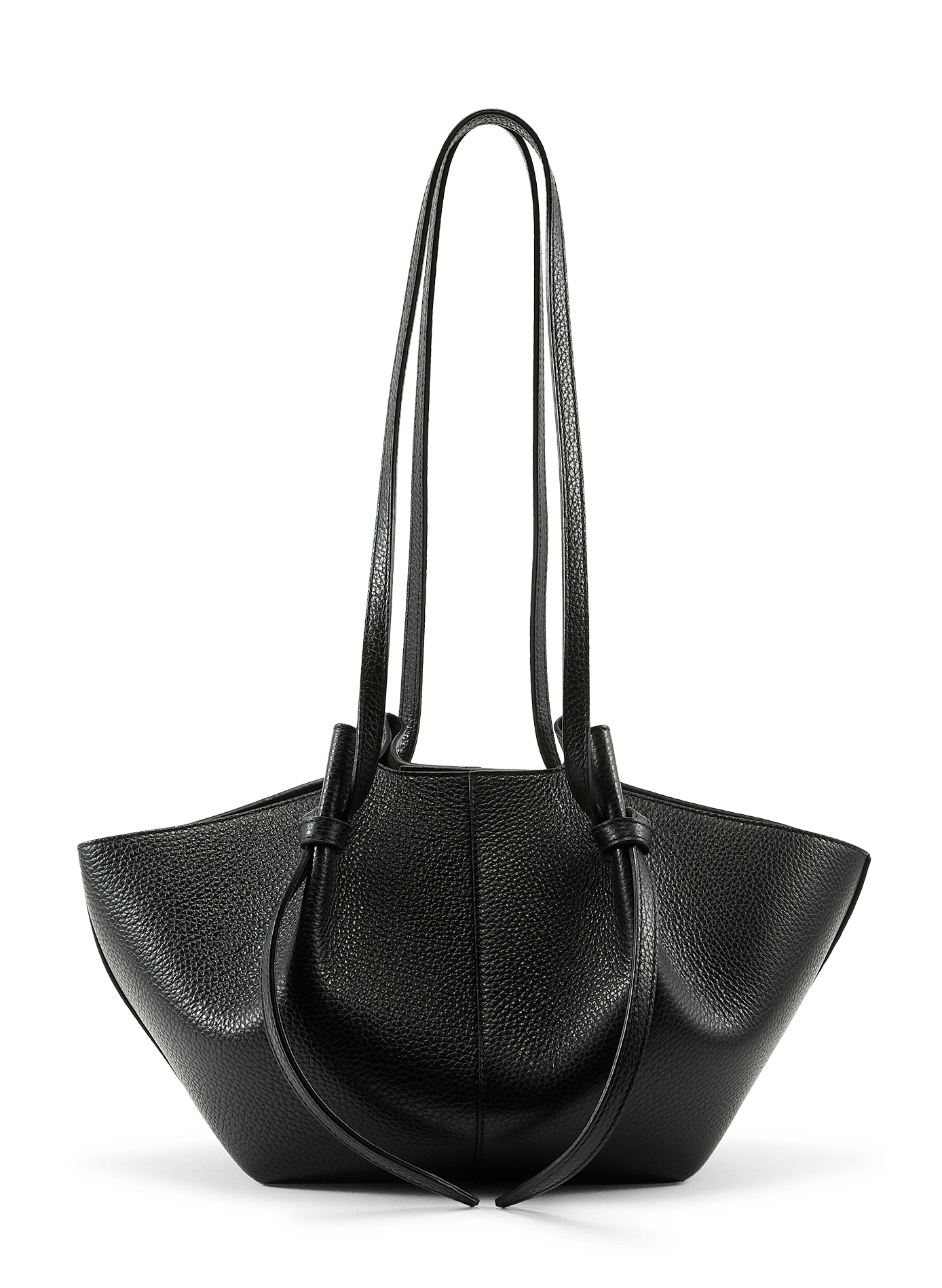 Grained leather shoulder bag YUZEFI Black