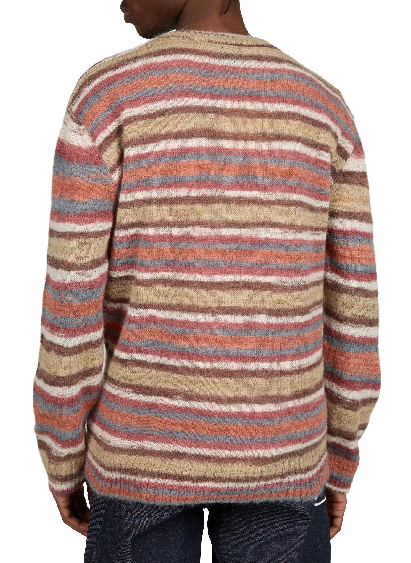 Oversized striped sweater in blended mohair and alpaca A.P.C. Brown