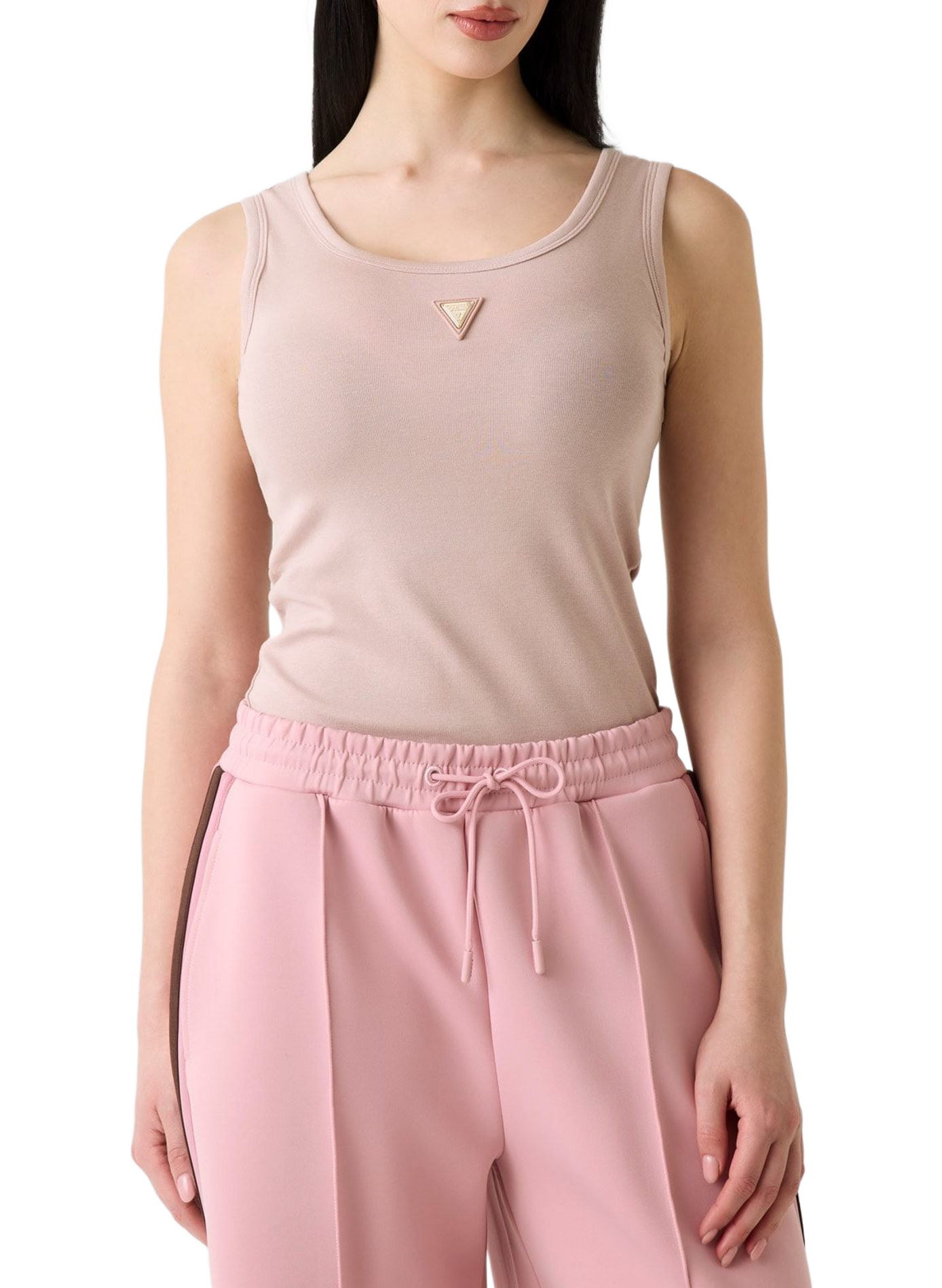 Rundhalsausschnitt Tanktop GUESS Rosa